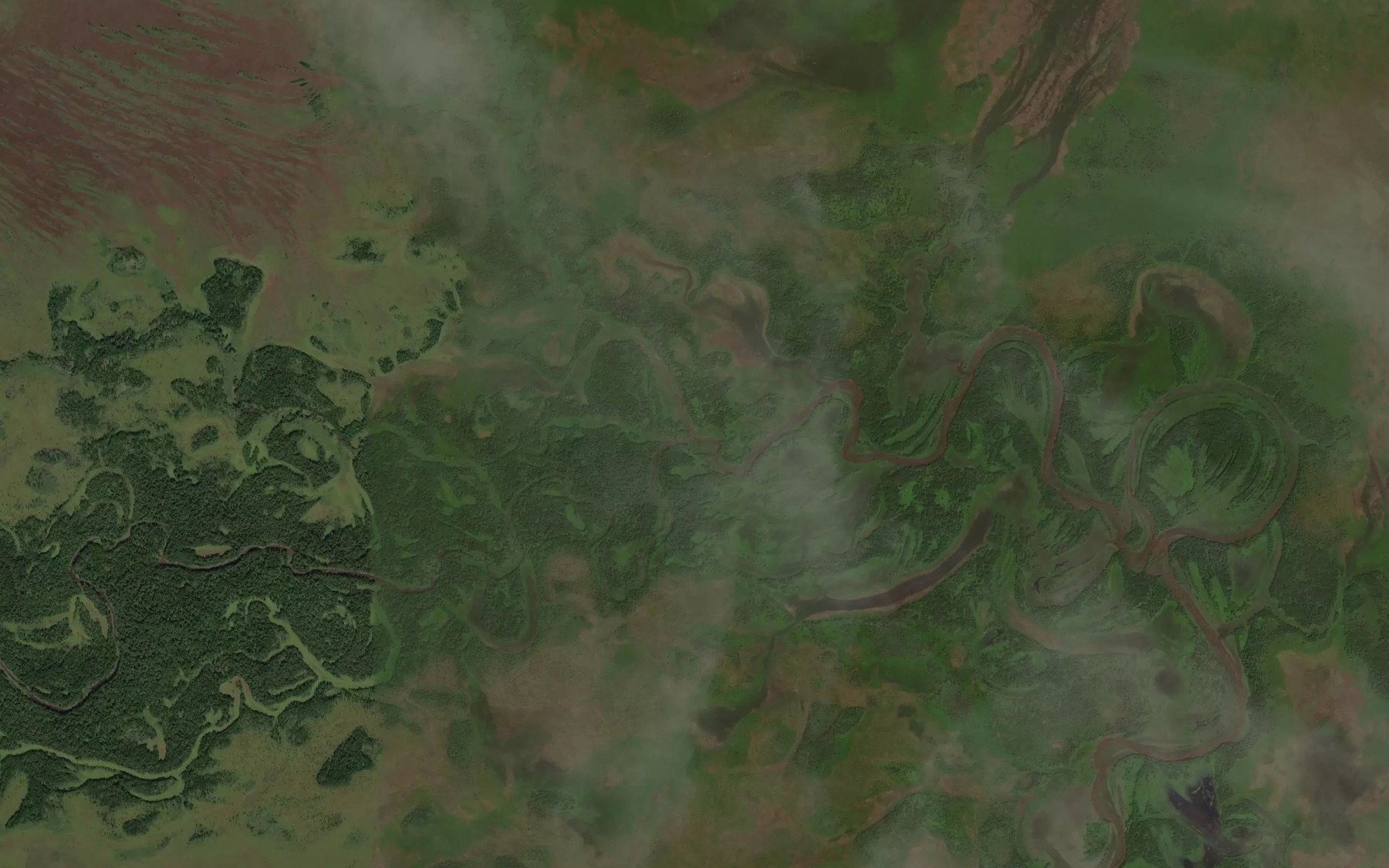 Satellite map of the Nizhneye Sozero