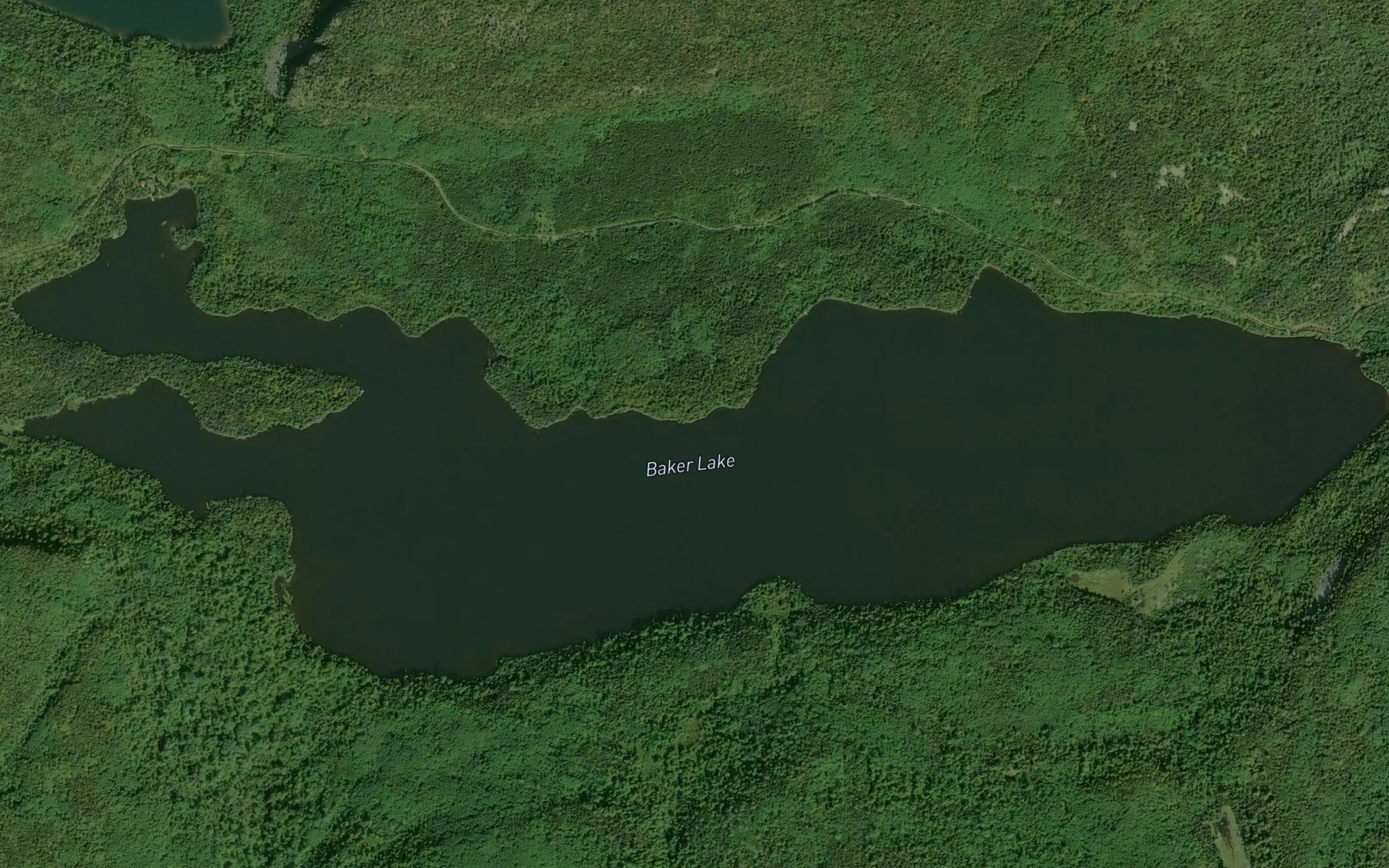 Satellite map of the Baker Lake