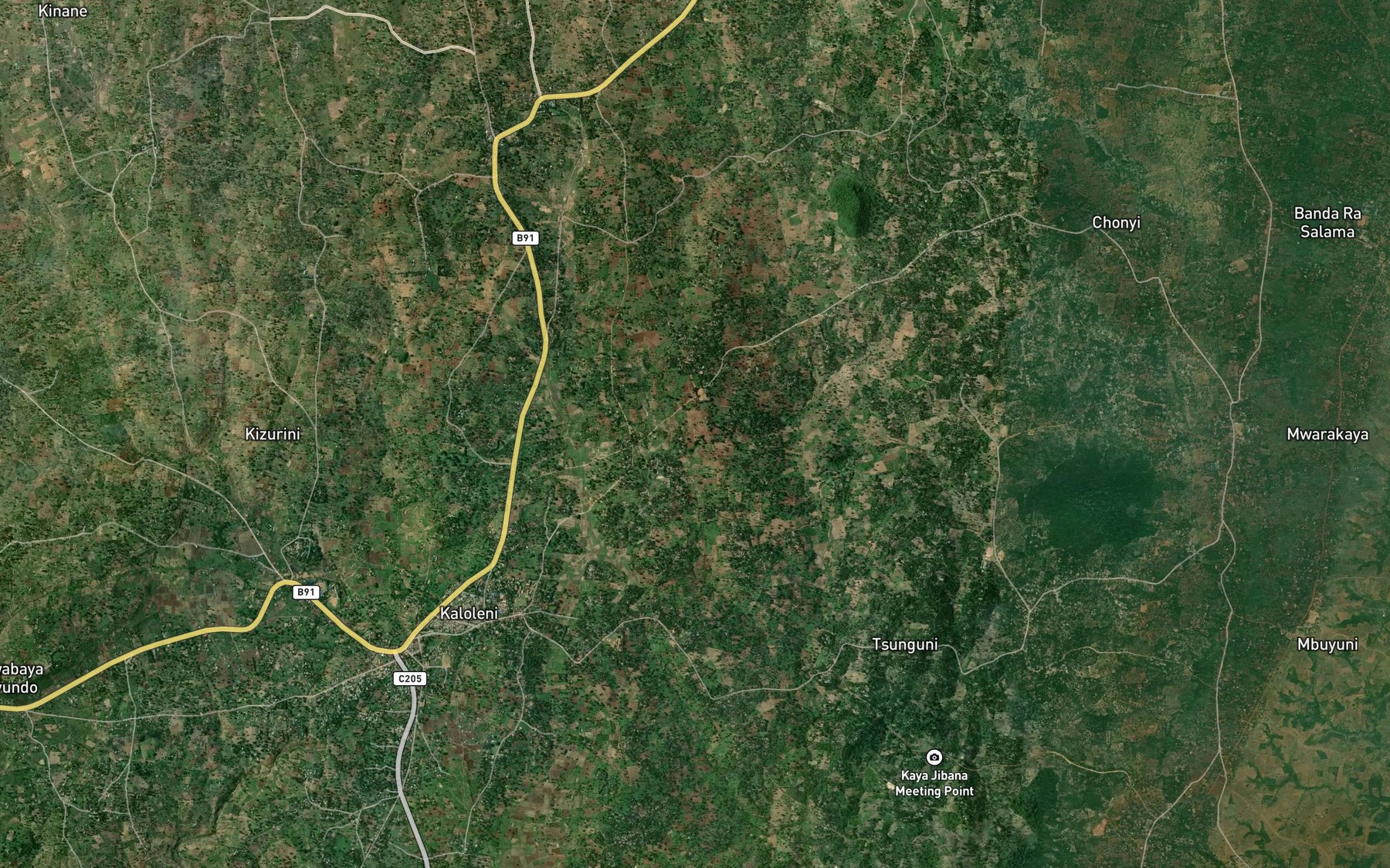 Satellite map of the Darajani