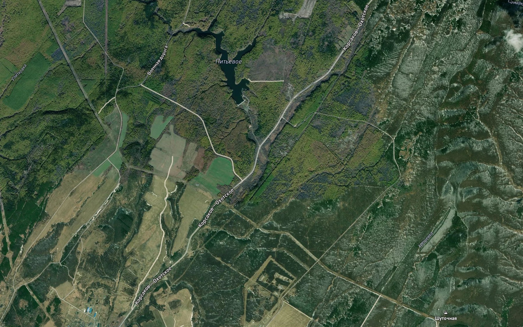 Satellite map of the Uzkaya