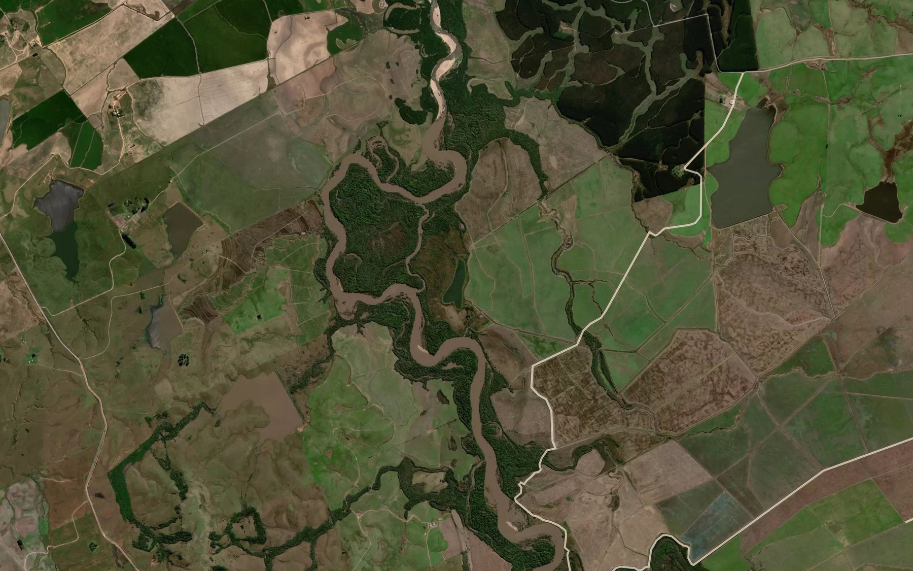Satellite map of the Lagoa Coracao