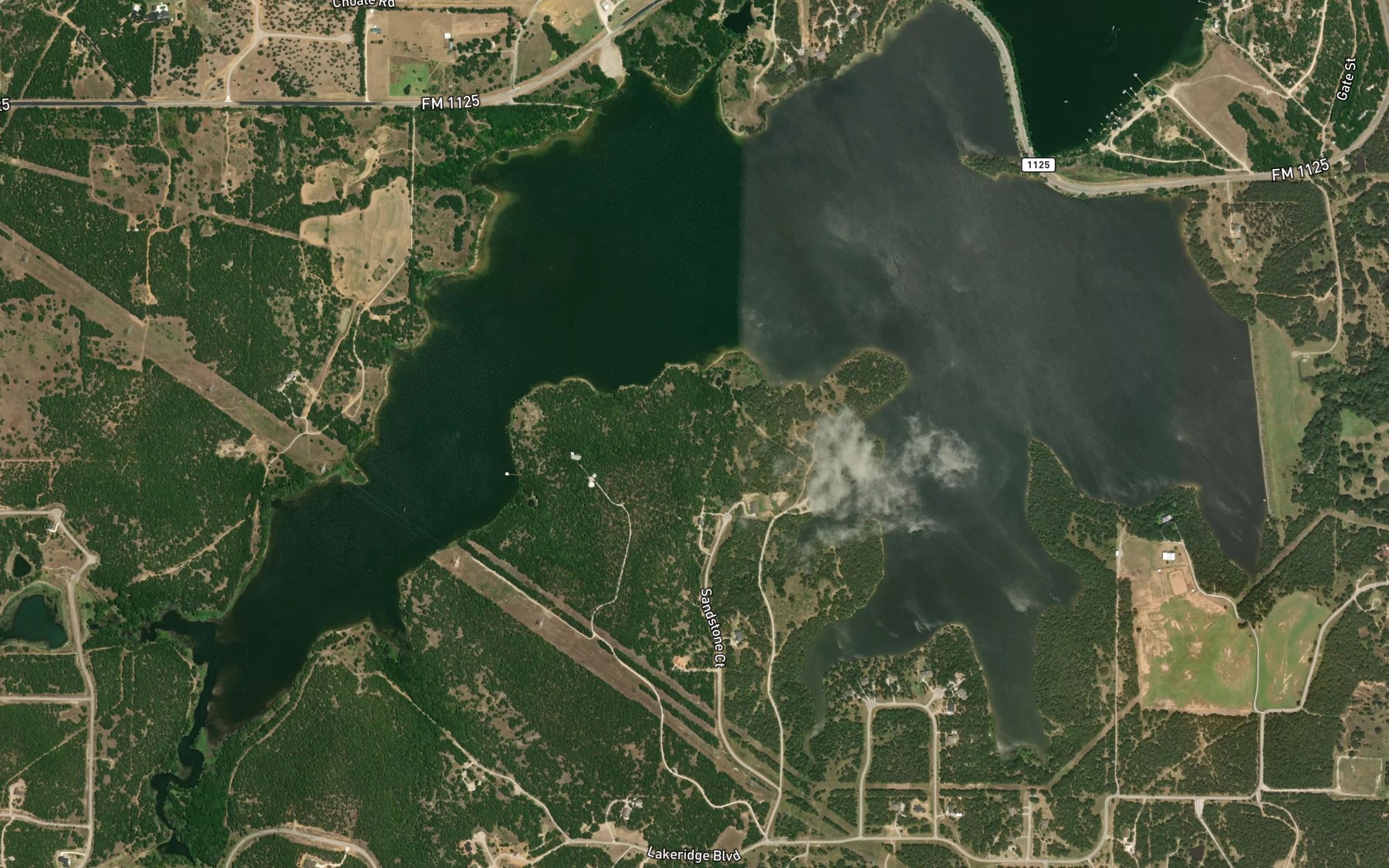 Satellite map of the Soil Conservation Service Site 8 Reservoir