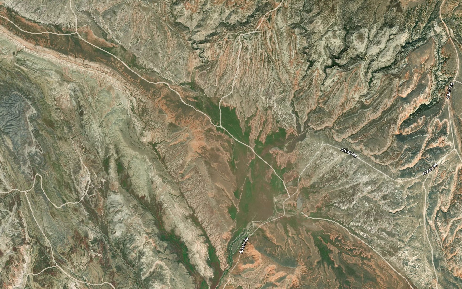Satellite map of the Alkali Spring