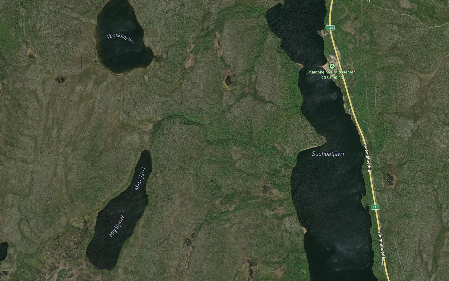 Satellite map of the Migasjohka