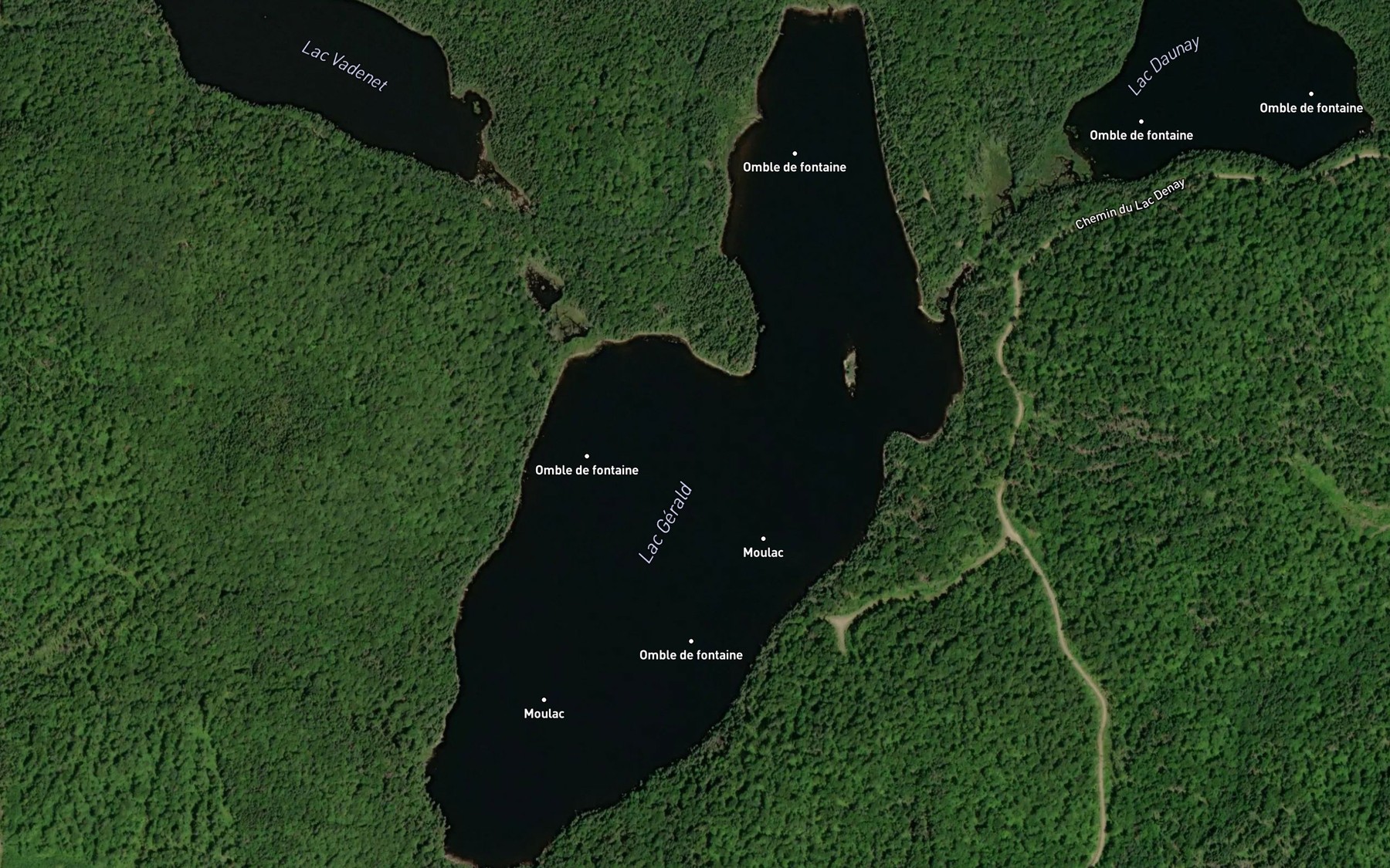 Satellite map of the Lac Gerald