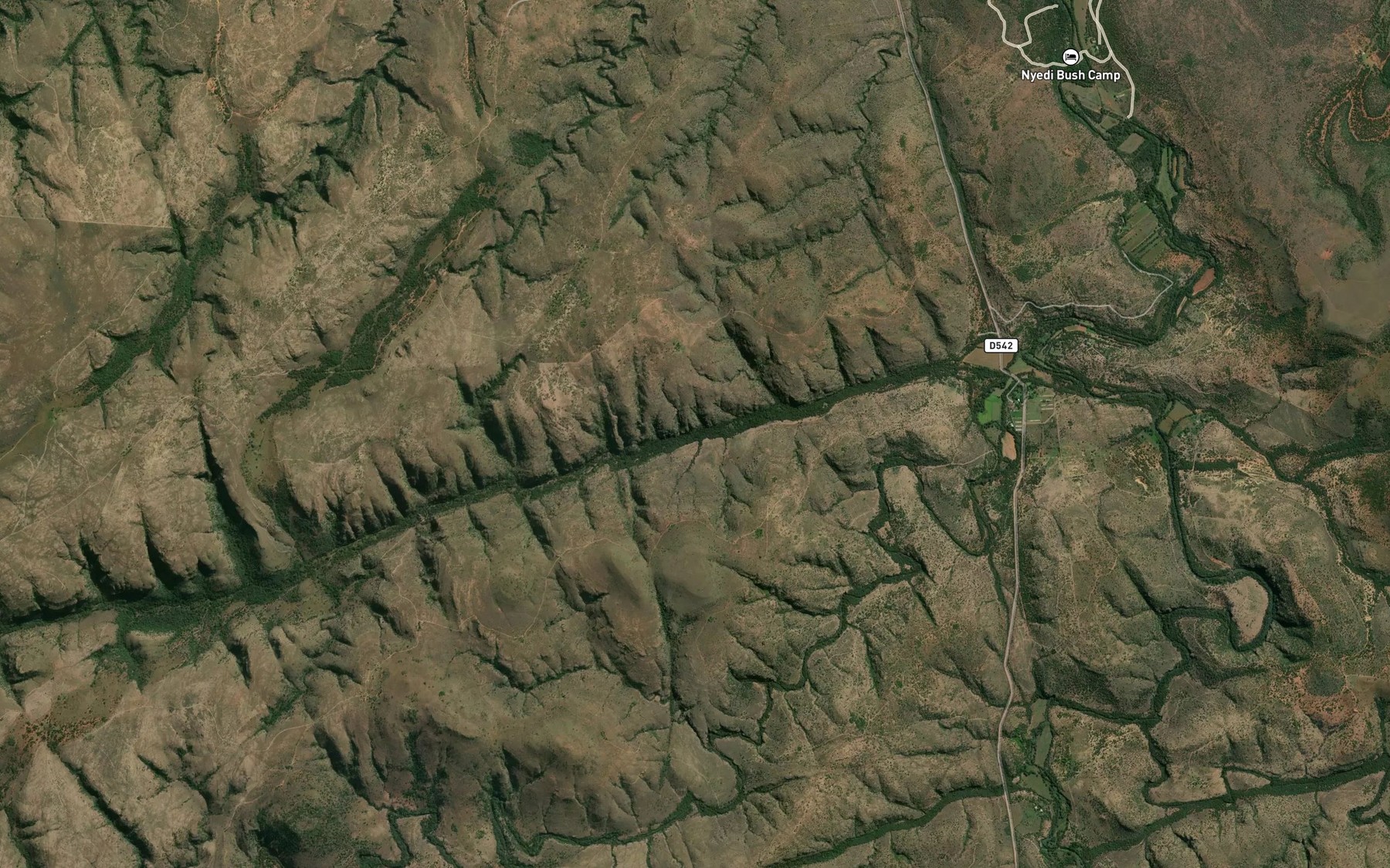 Satellite map of the Langkloof