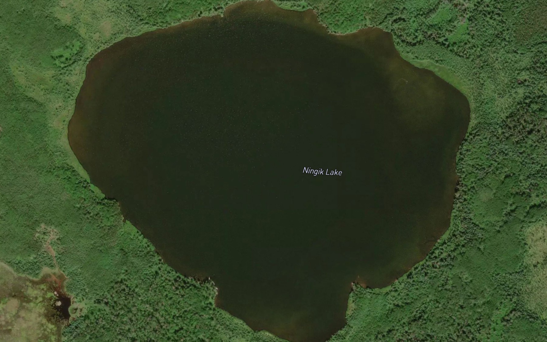 Satellite map of the Ningik Lake