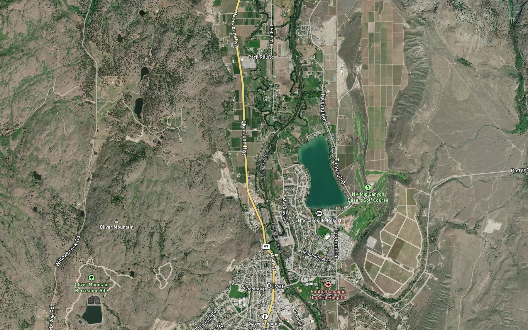 Satellite map of the Park Rill