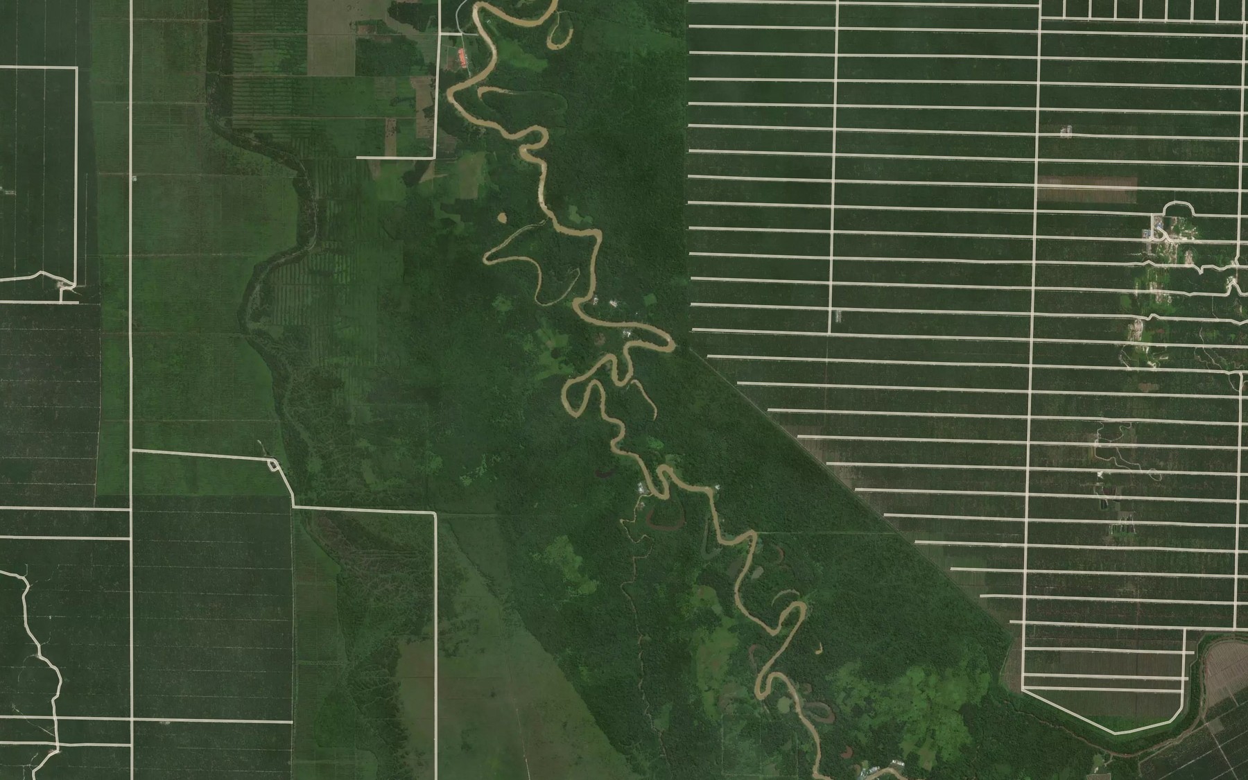 Satellite map of the Sungai Teridak