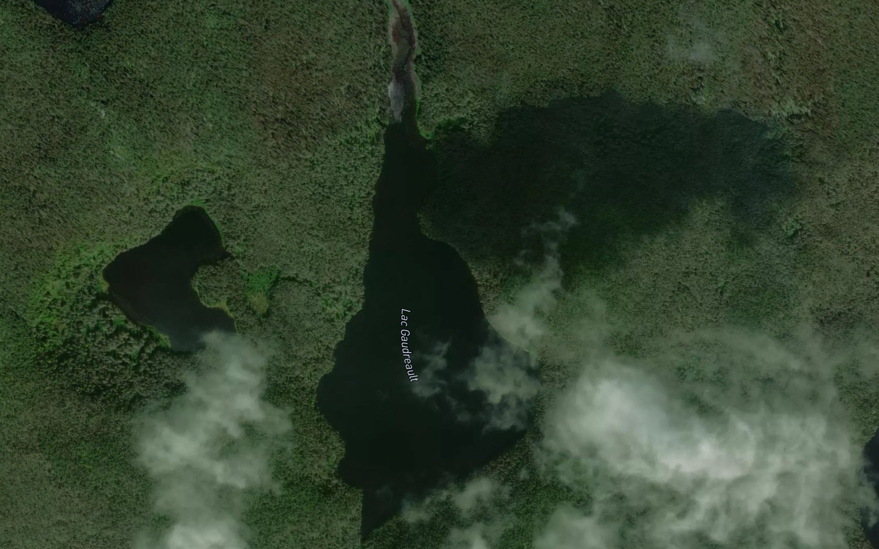 Satellite map of the Lac Bordage
