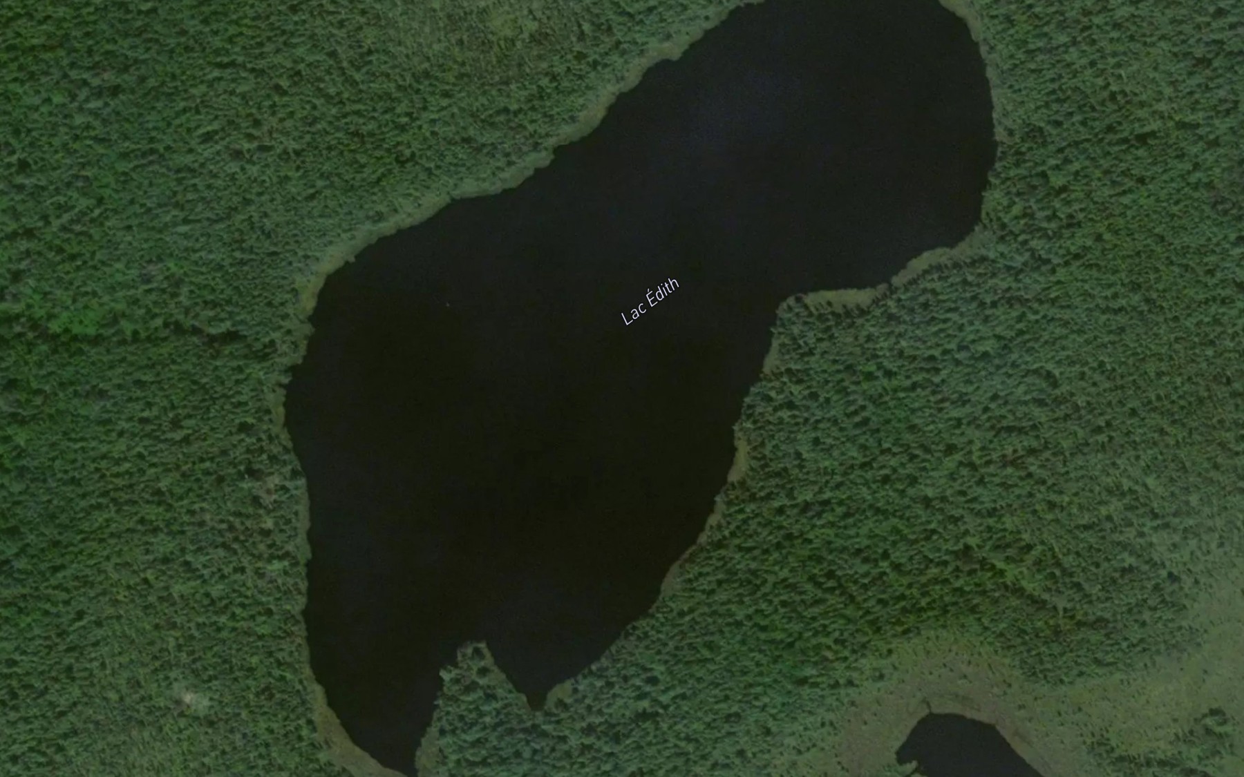 Satellite map of the Lac Edith