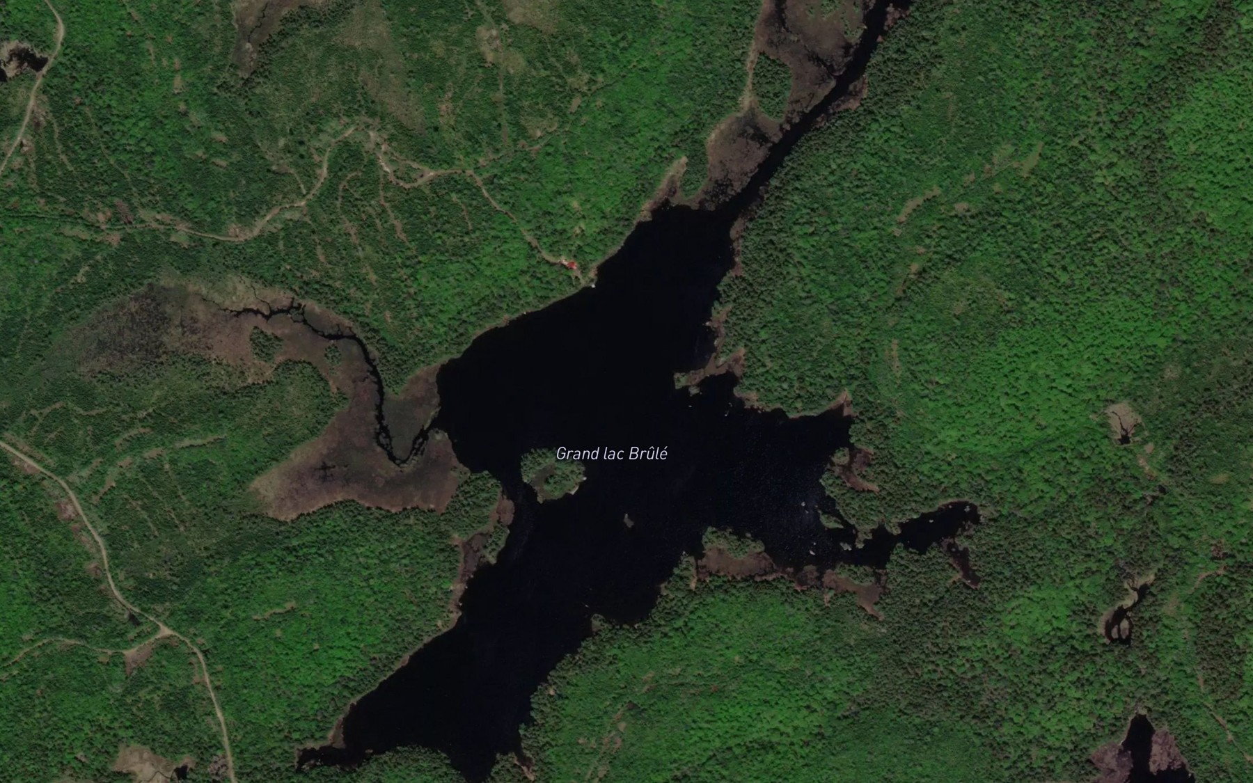 Satellite map of the Grand lac Brule