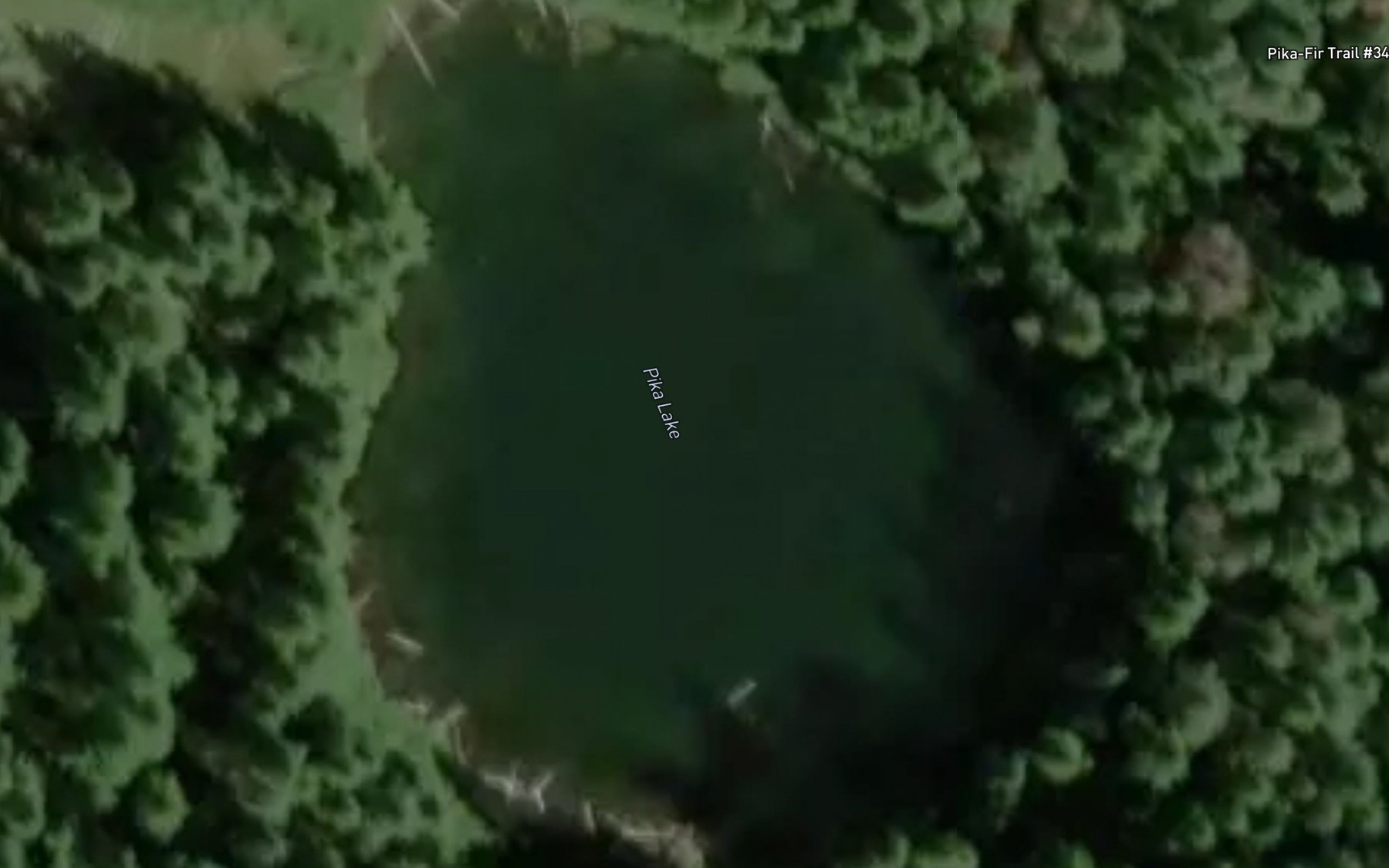 Satellite map of the Pika Lake