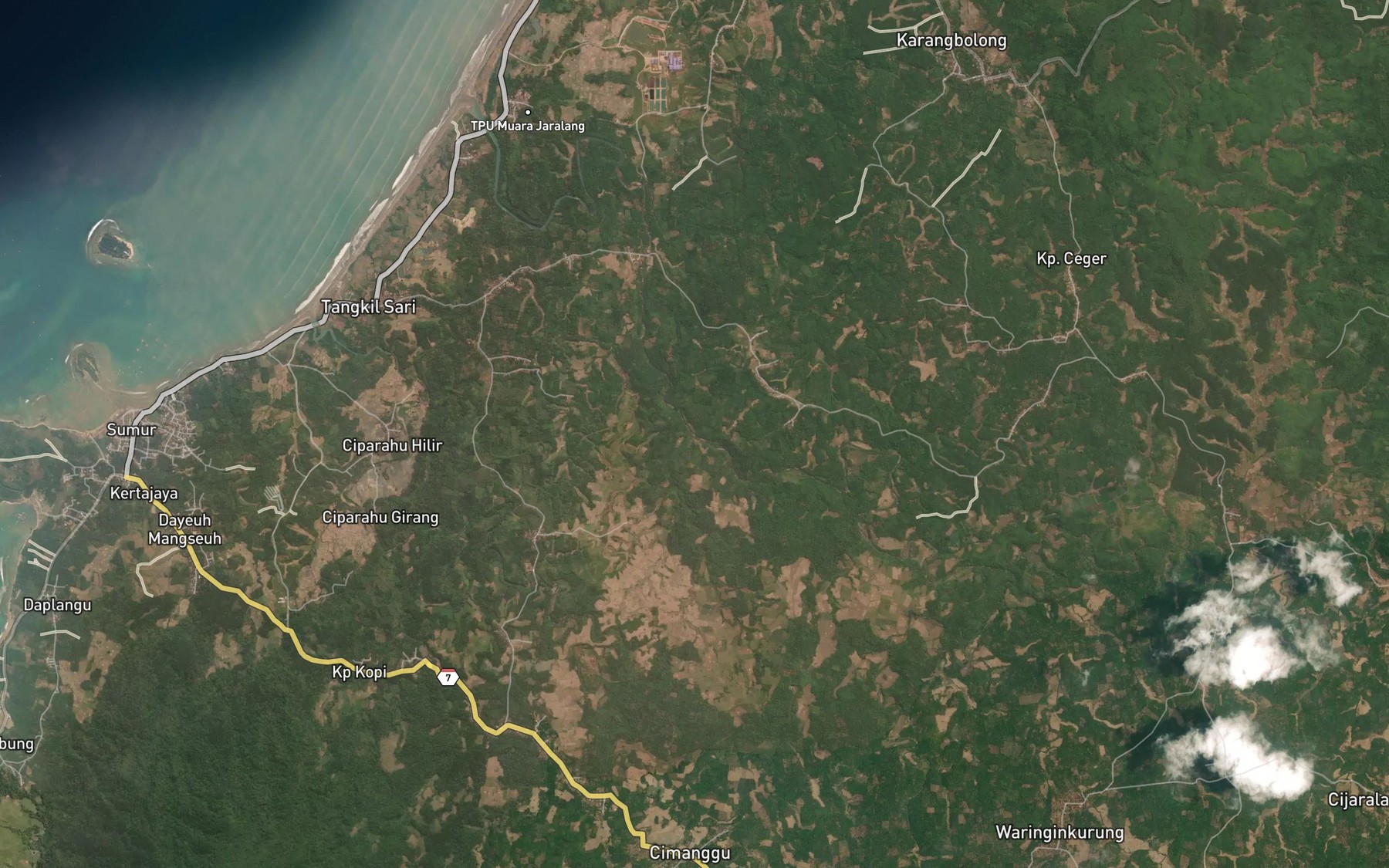 Satellite map of the Ci Menai