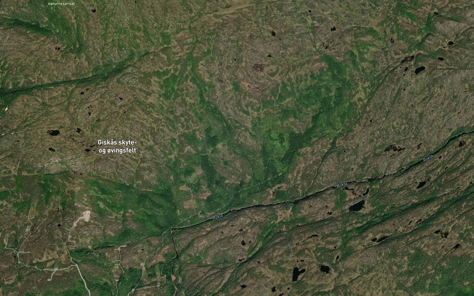 Satellite map of the Slettbekken