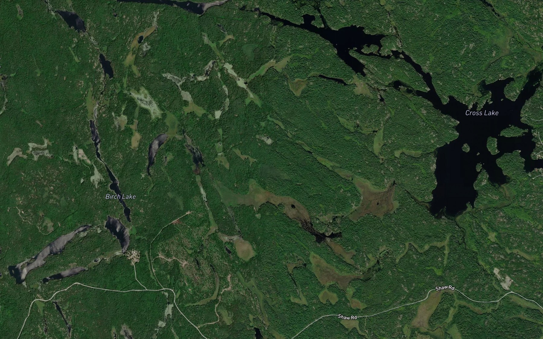 Satellite map of the Band Lake
