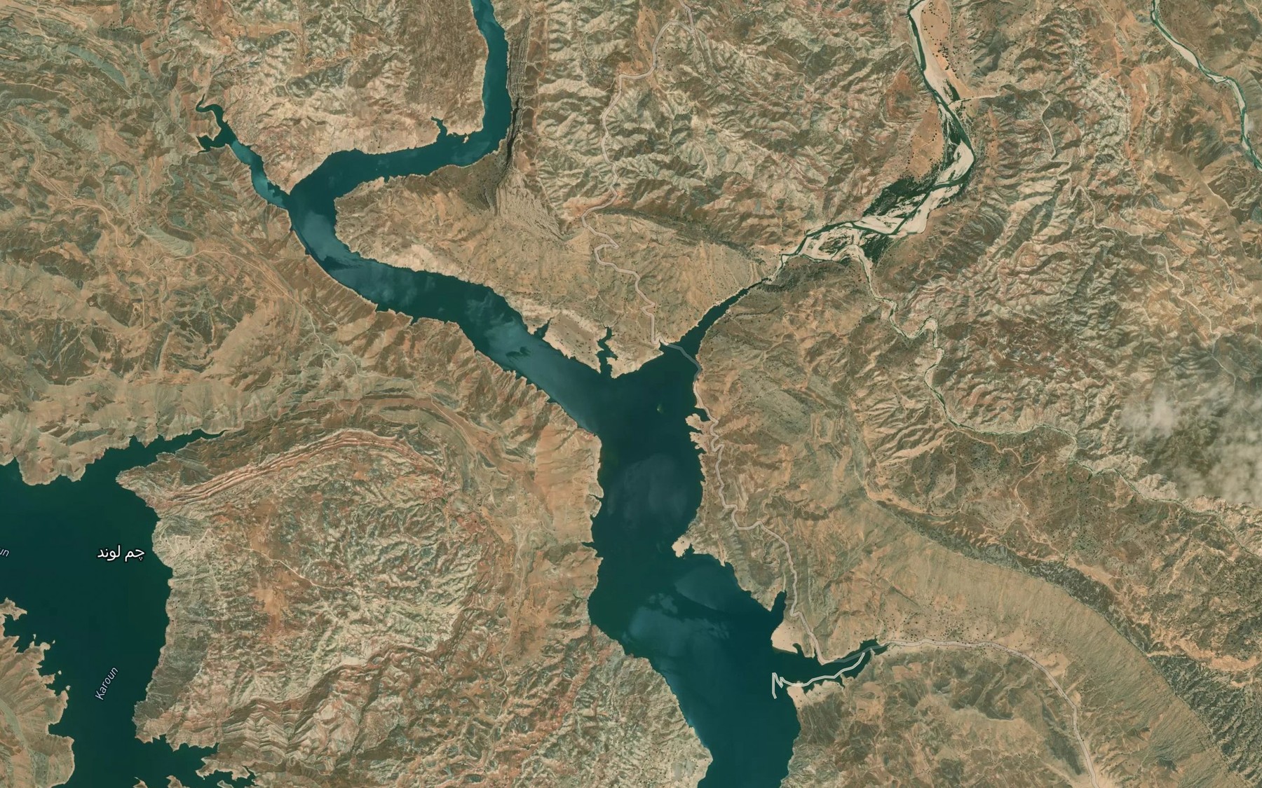 Satellite map of the Rudkhaneh-ye Taluk