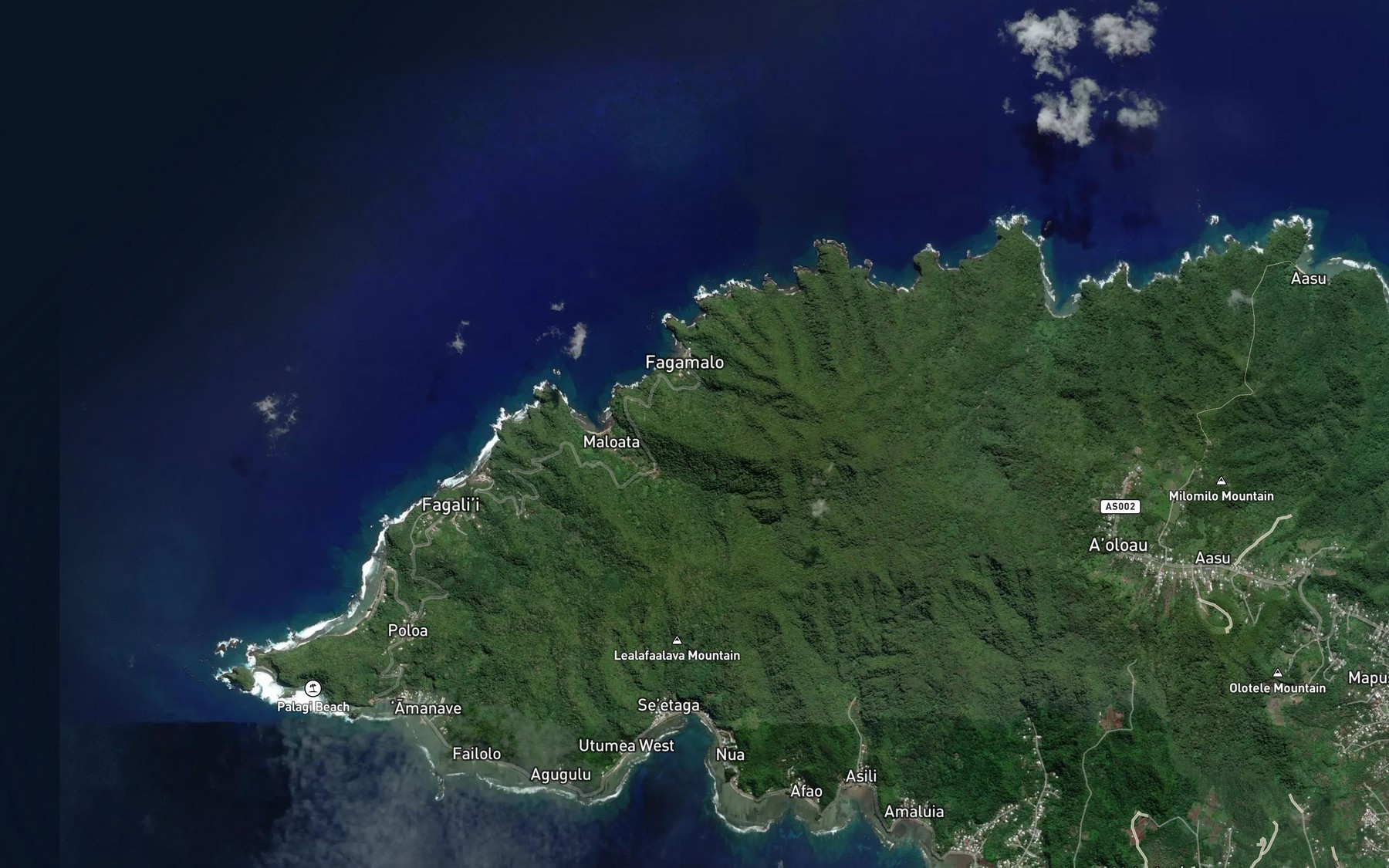 Satellite map of the Misa Stream
