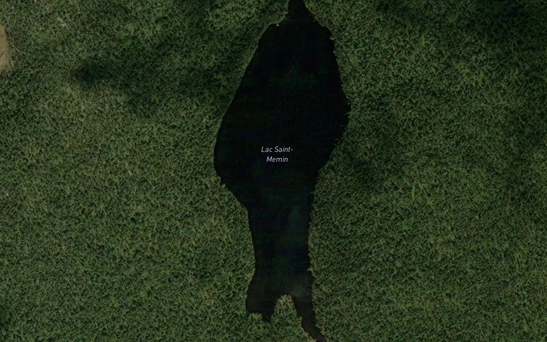 Satellite map of the Lac Saint-Memin
