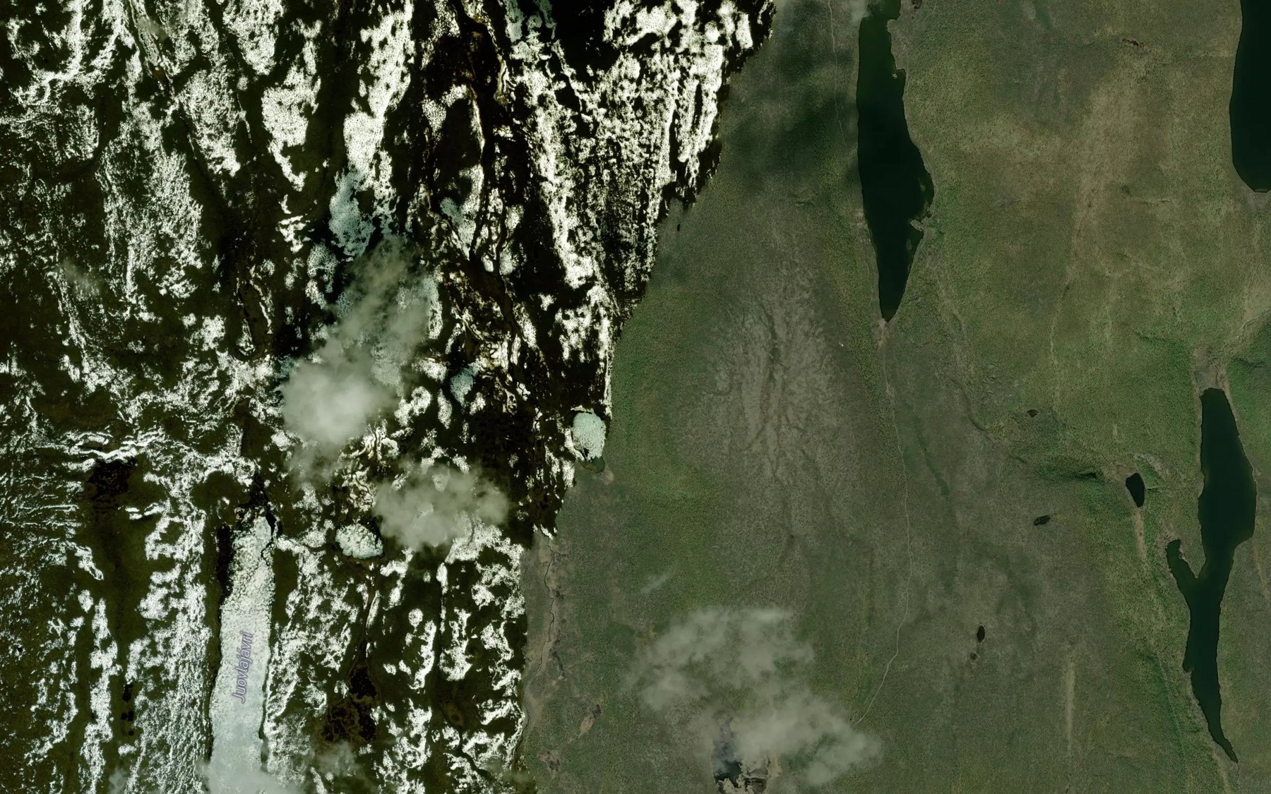 Satellite map of the Ravdujavri