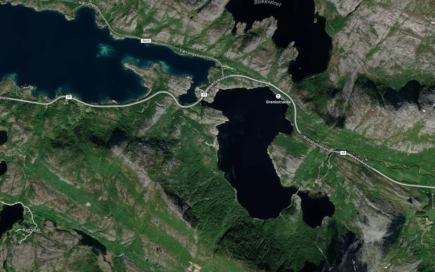 Satellite map of the Kvannvika