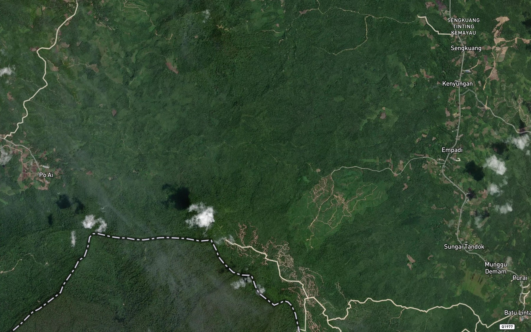 Satellite map of the Lubok Batu Lintang