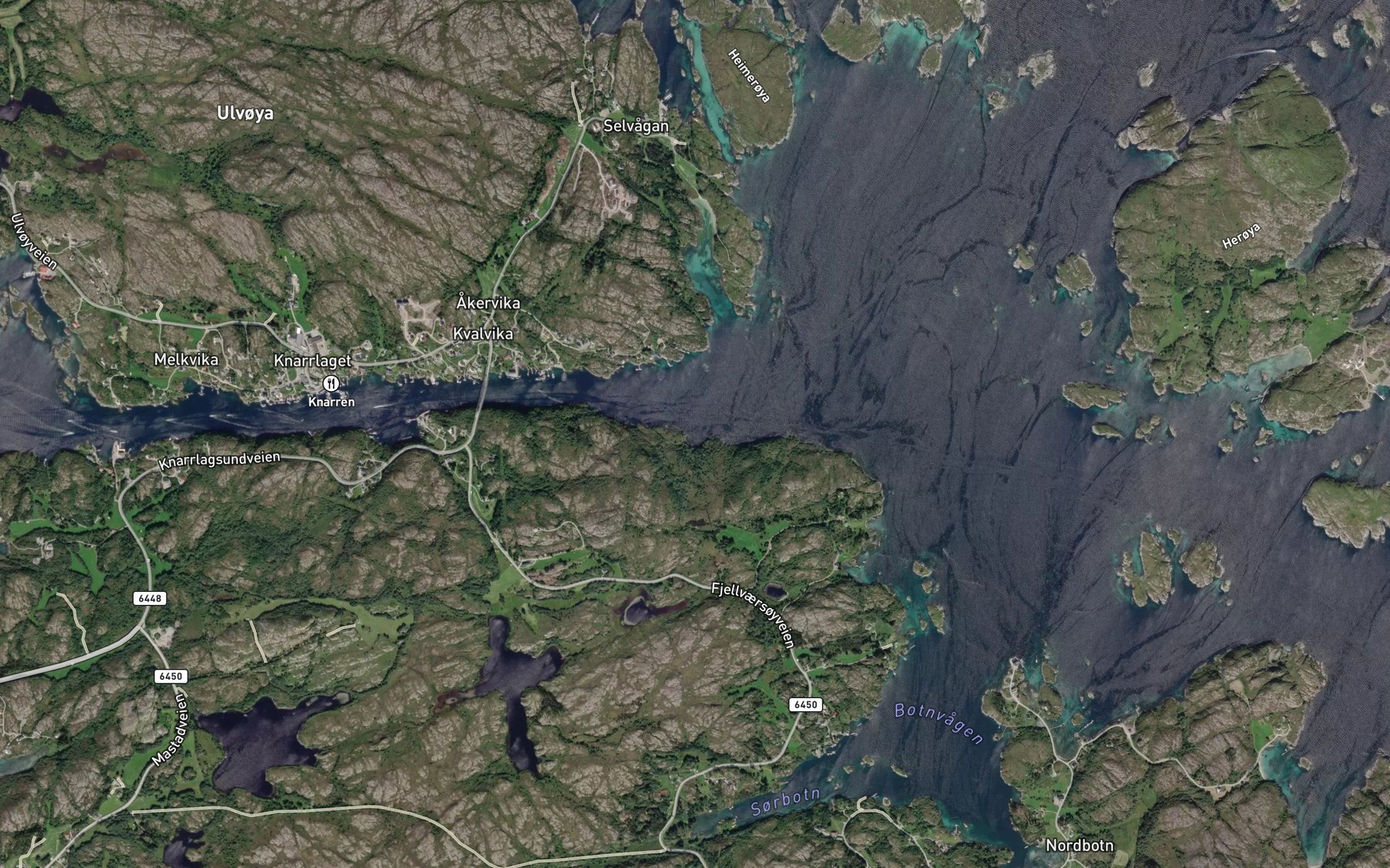 Satellite map of the Koksvika
