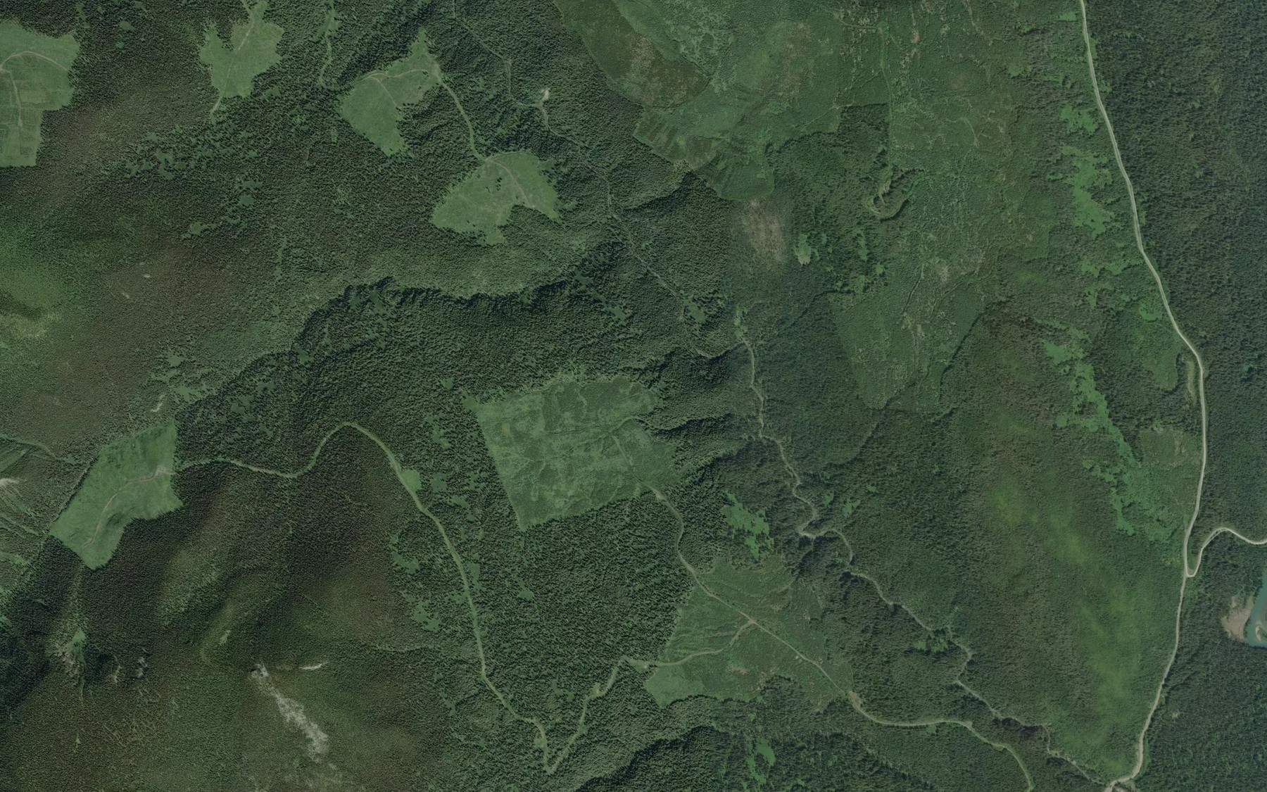 Satellite map of the Lostway Creek
