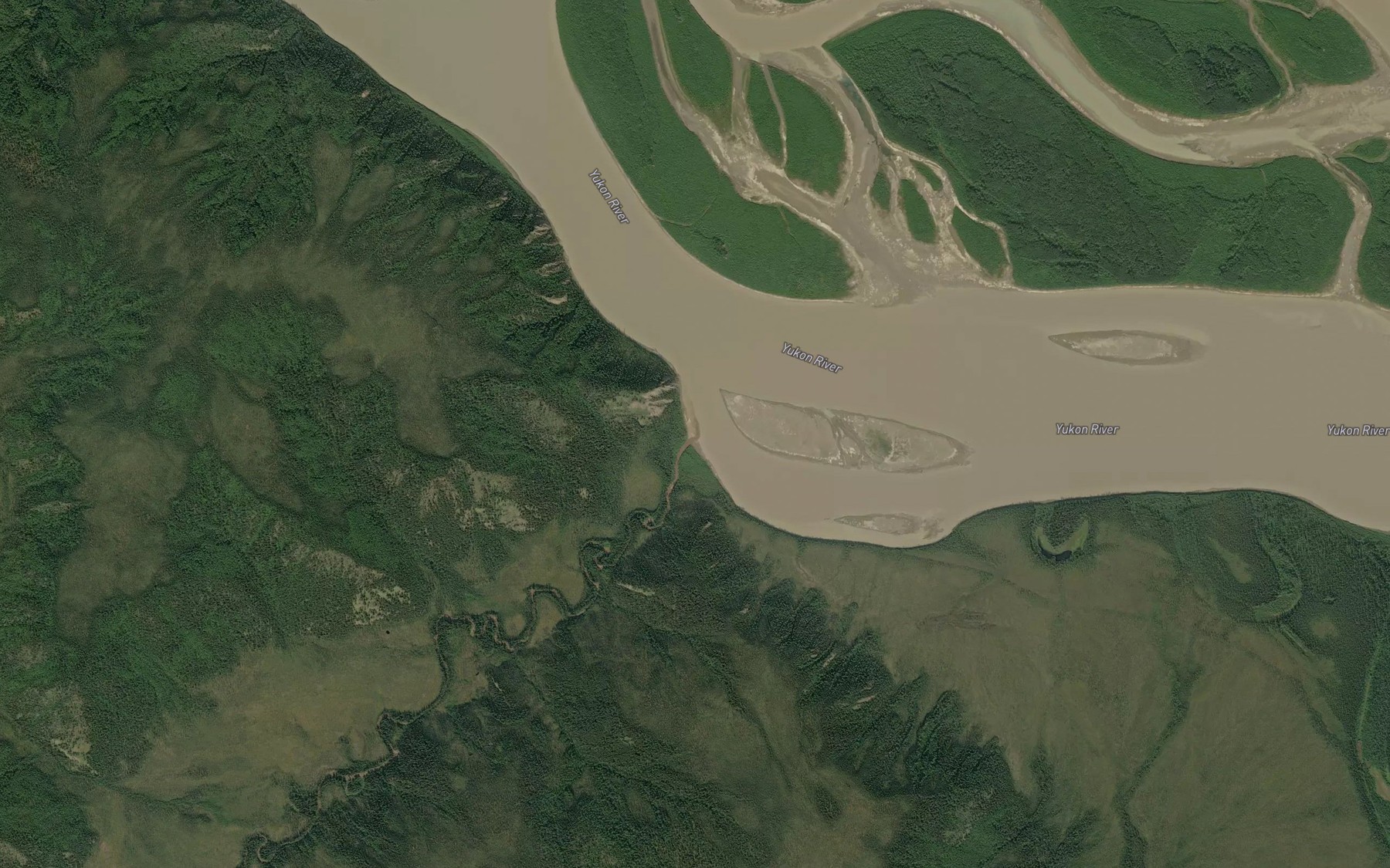 Satellite map of the Thanksgiving Creek