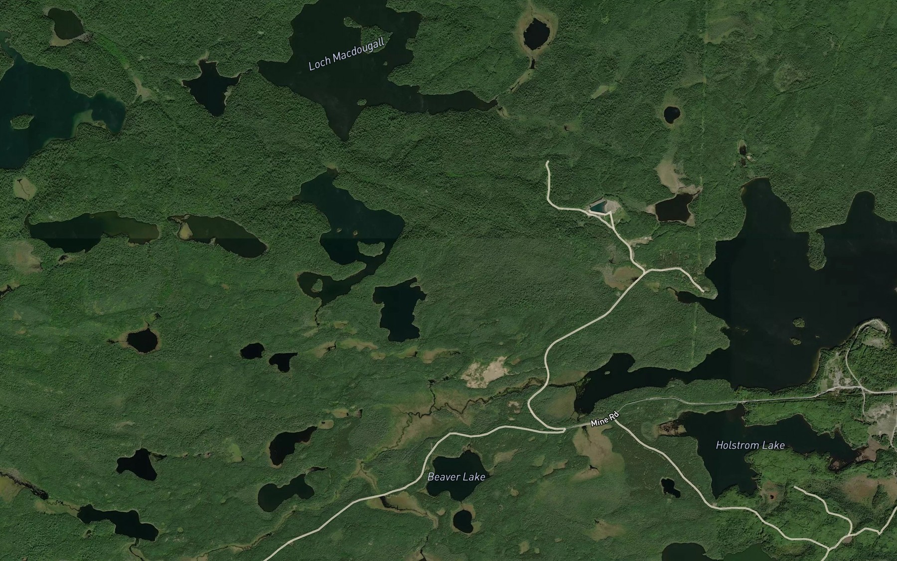 Satellite map of the Loch McLean