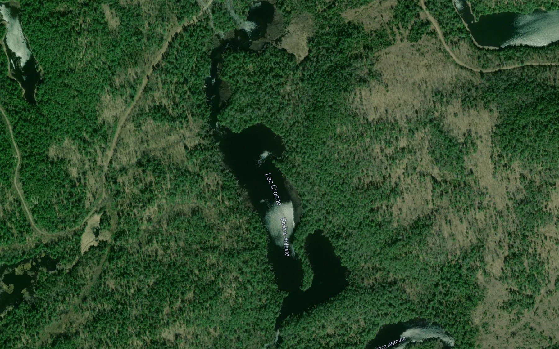 Satellite map of the Lac Croche