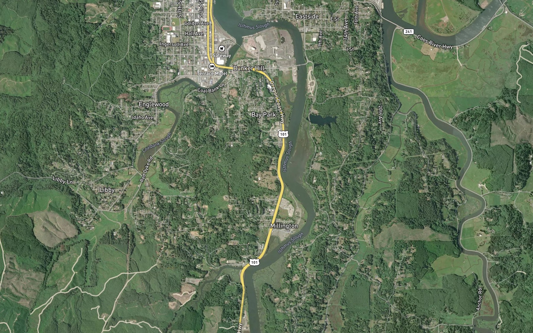 Satellite map of the Sigsby Spring