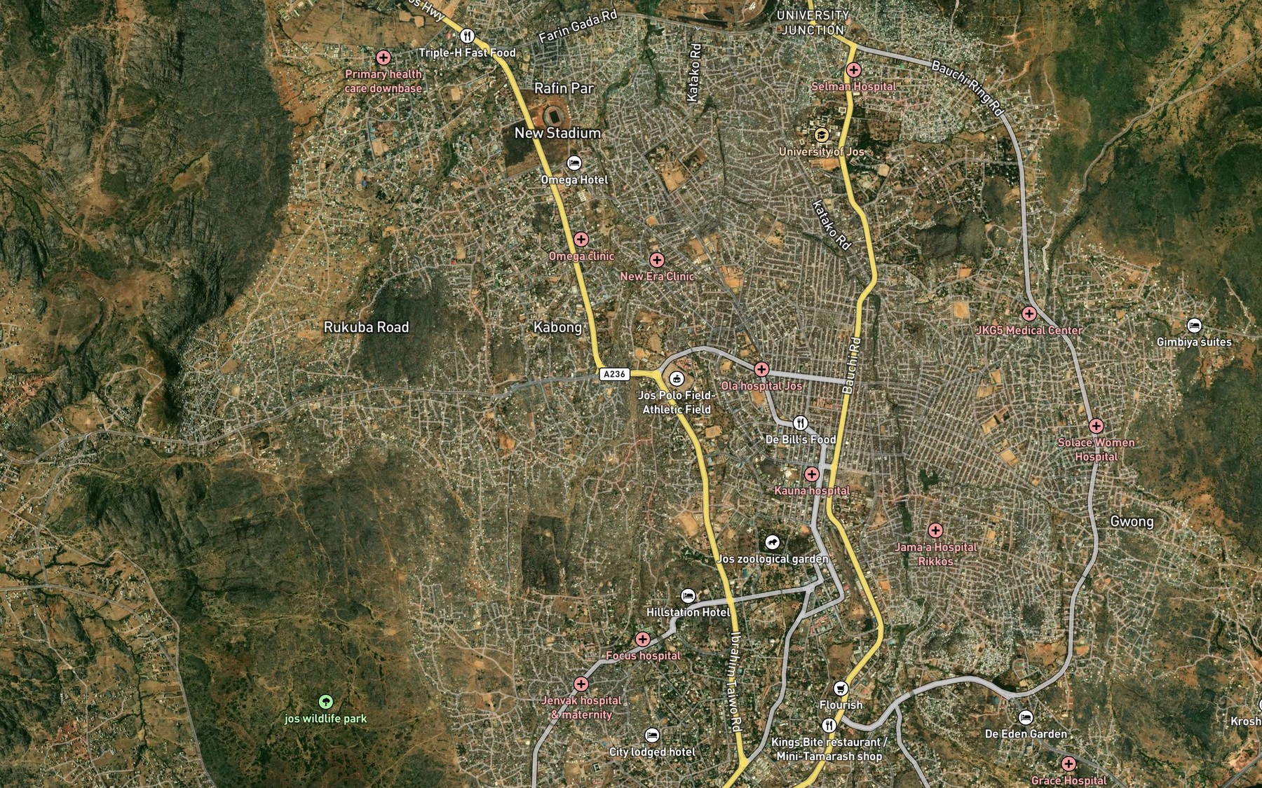 Satellite map of the Niger Creek