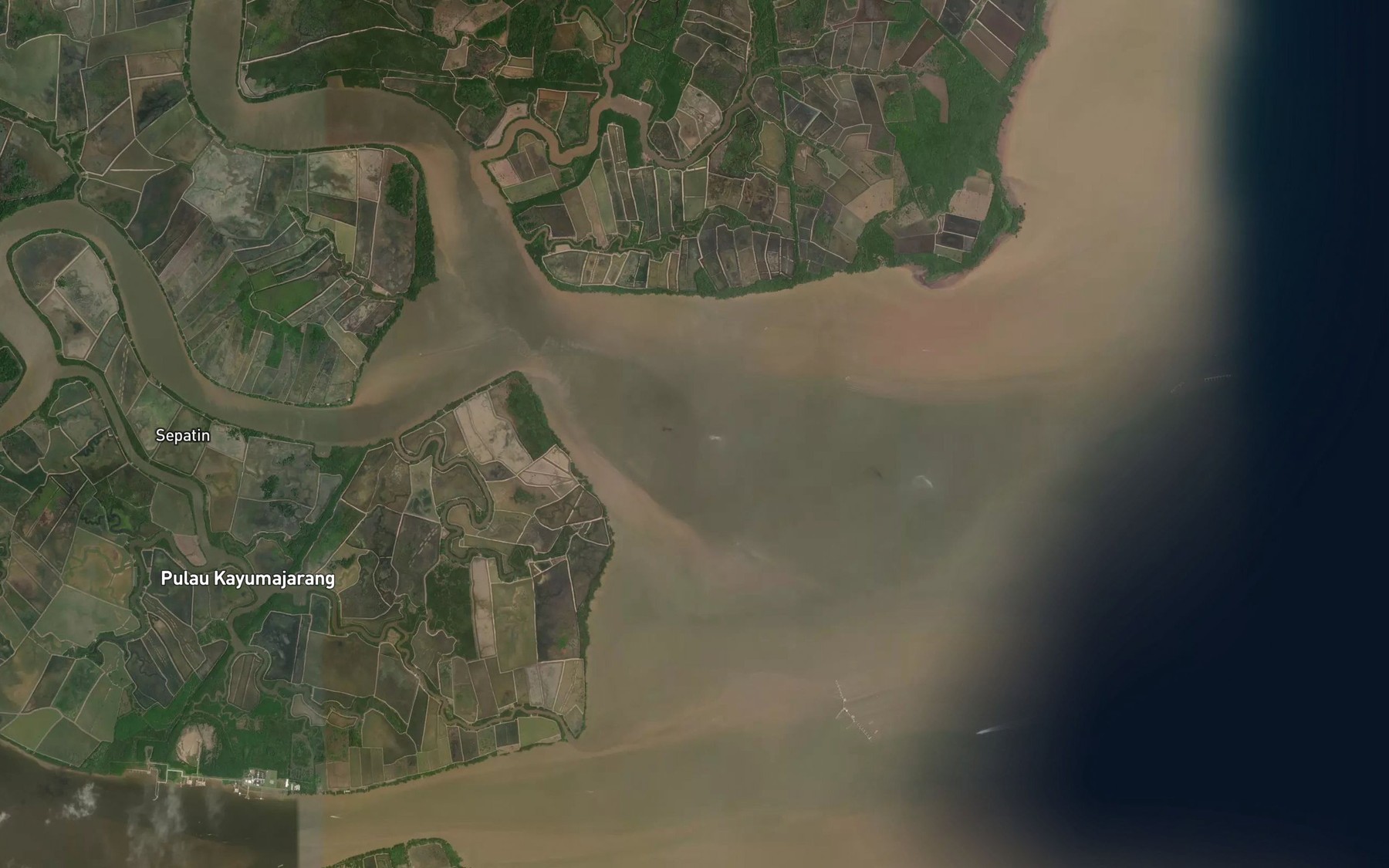 Satellite map of the Muara Tambora