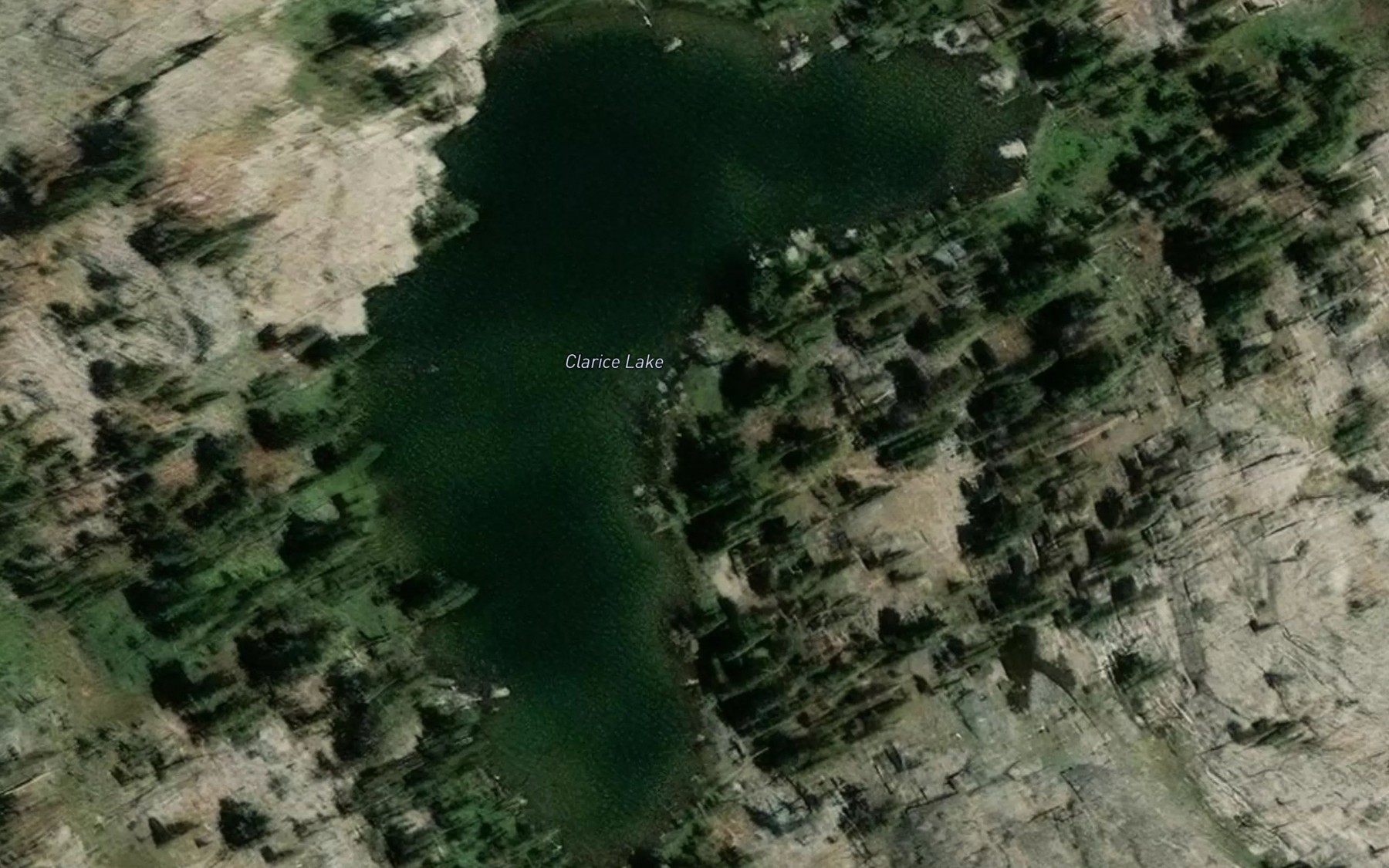 Satellite map of the Clarice Lake