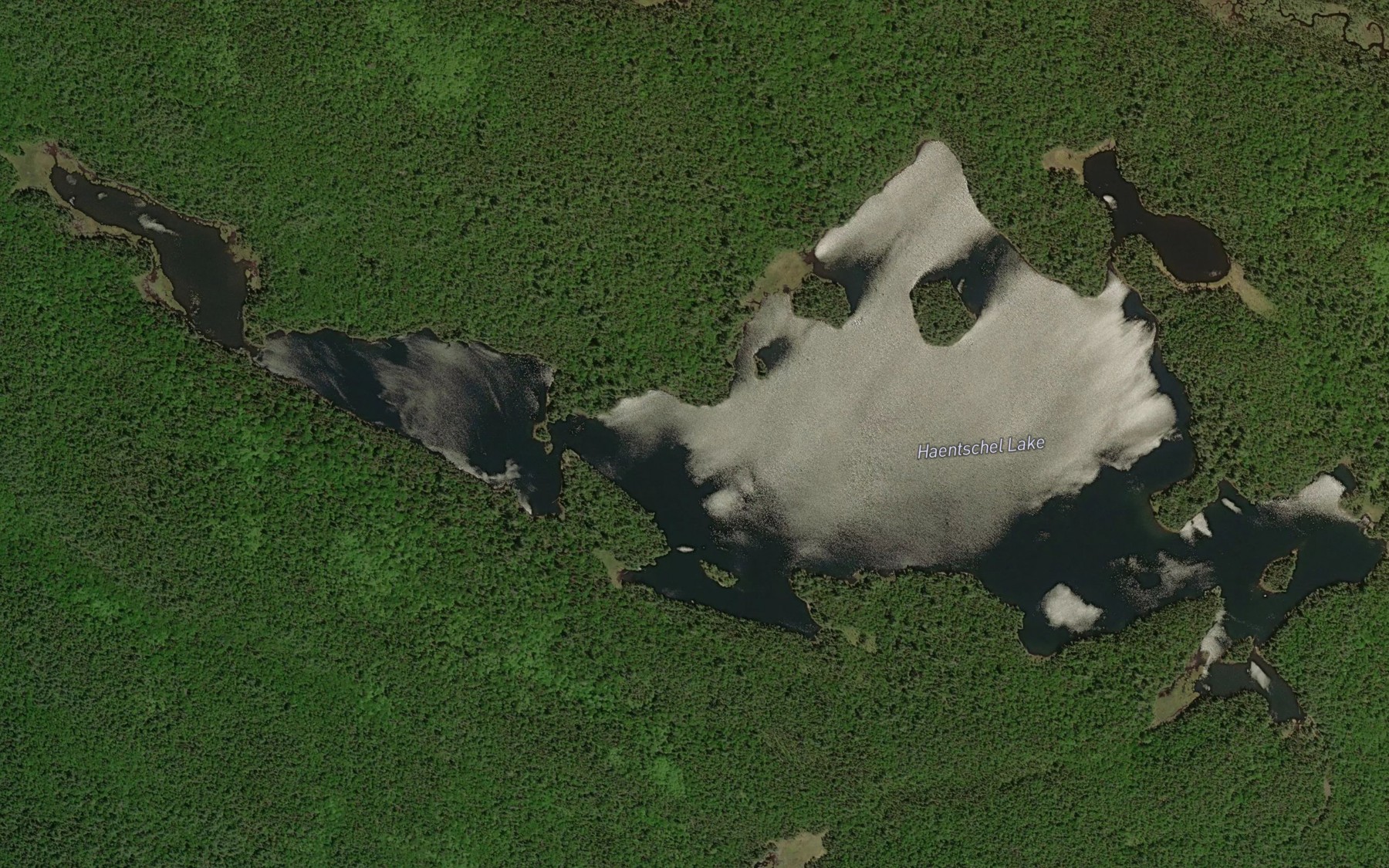 Satellite map of the Haentschel Lake