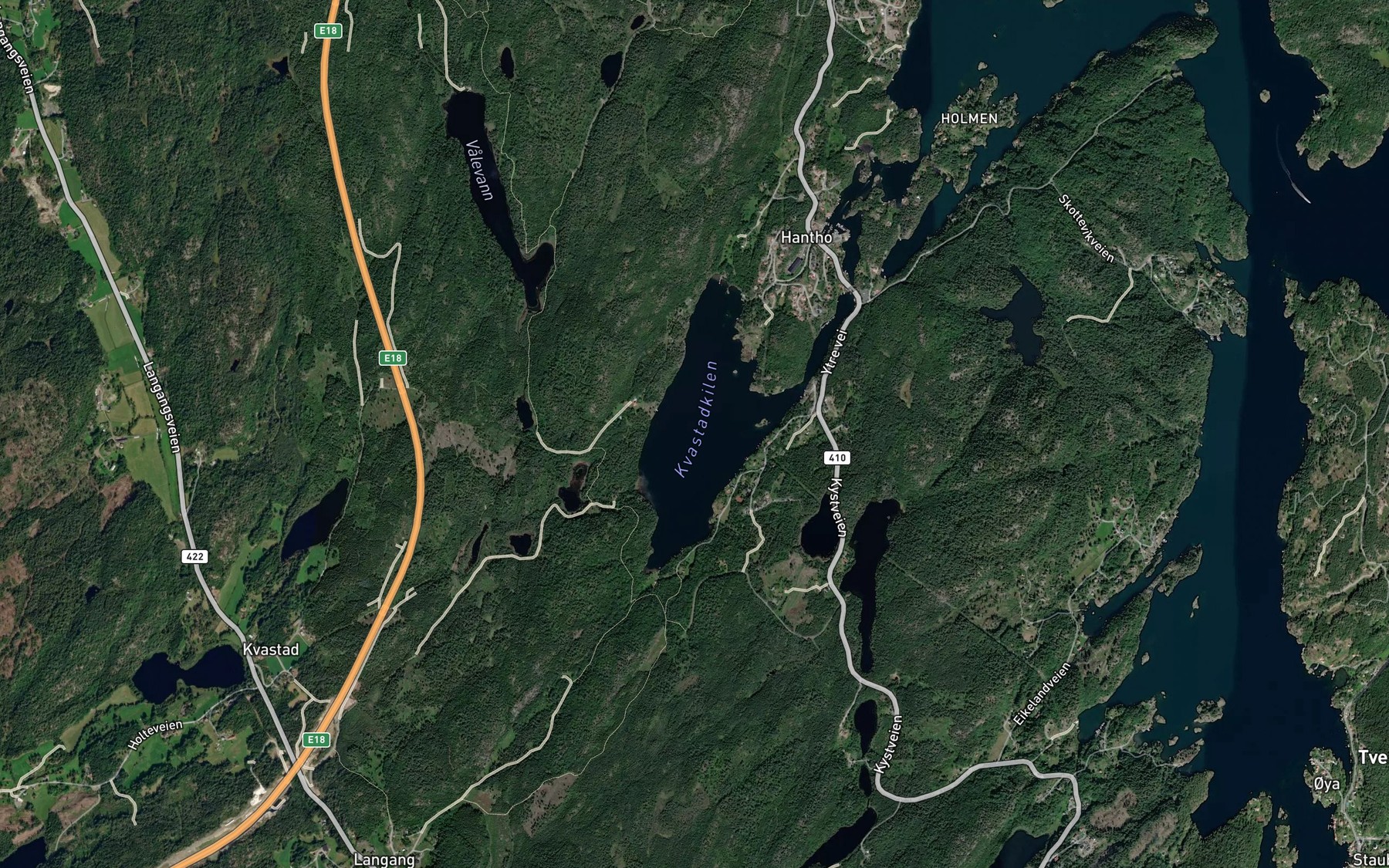 Satellite map of the Kvastadkilen