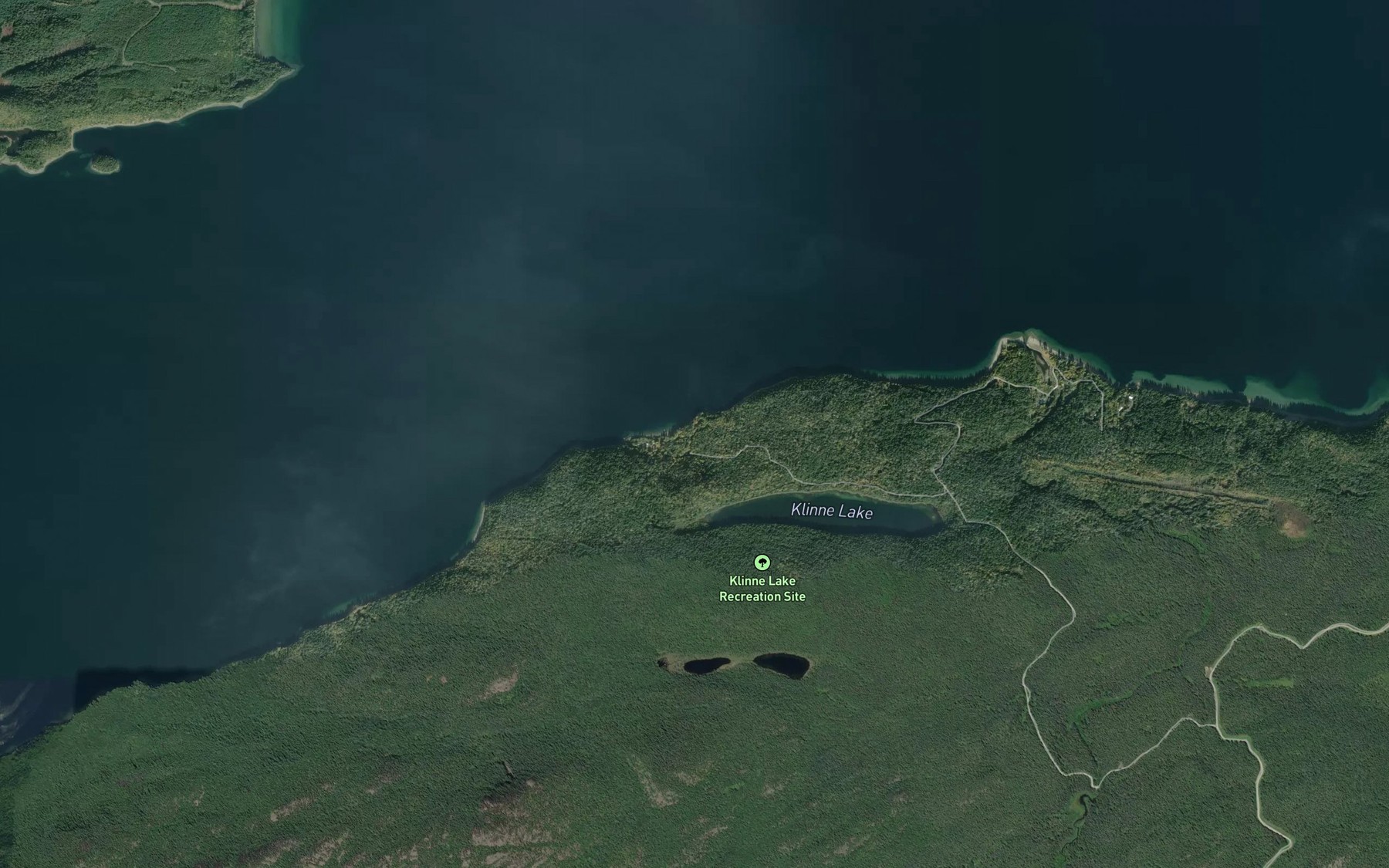 Satellite map of the Klinne Creek
