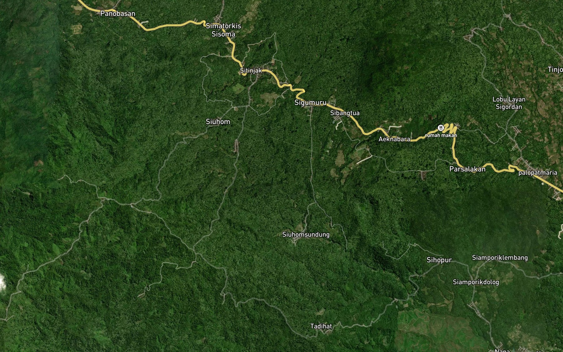 Satellite map of the Aek Buluh Apak