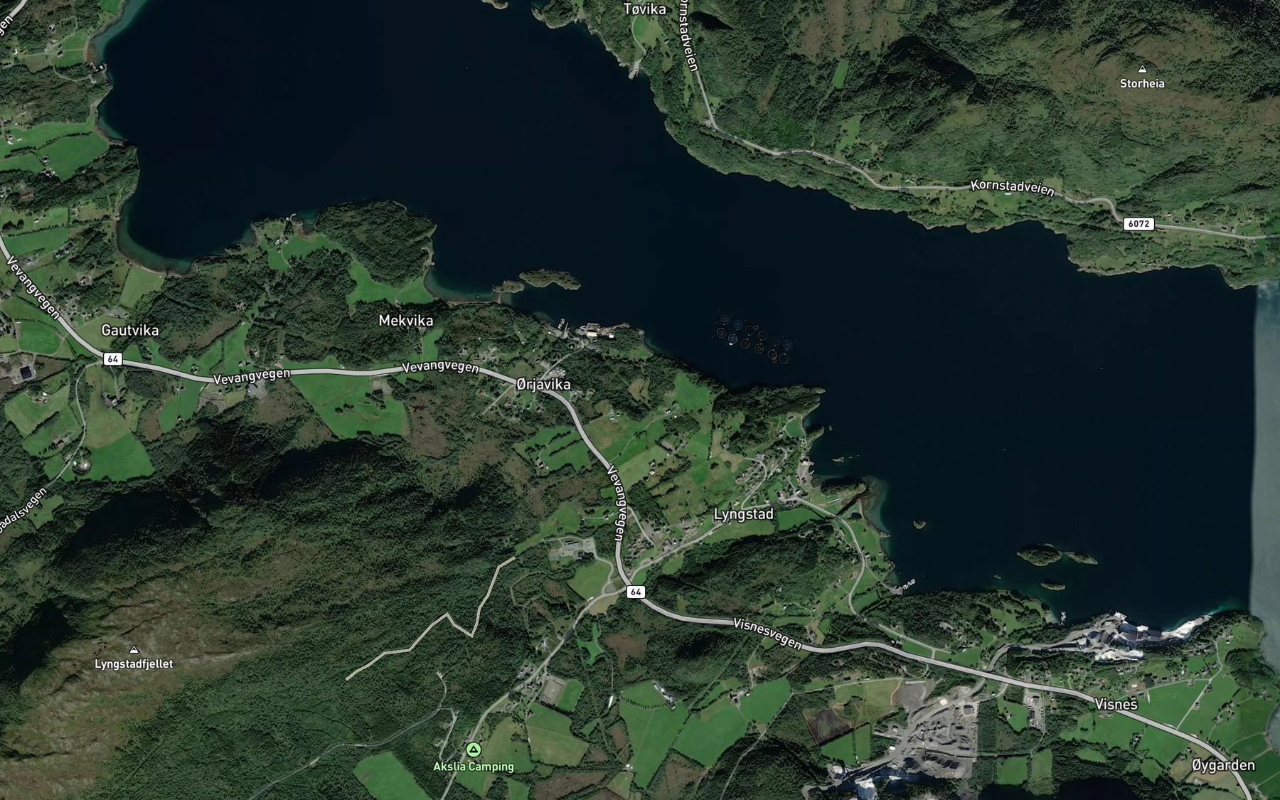 Satellite map of the Ojavikloken