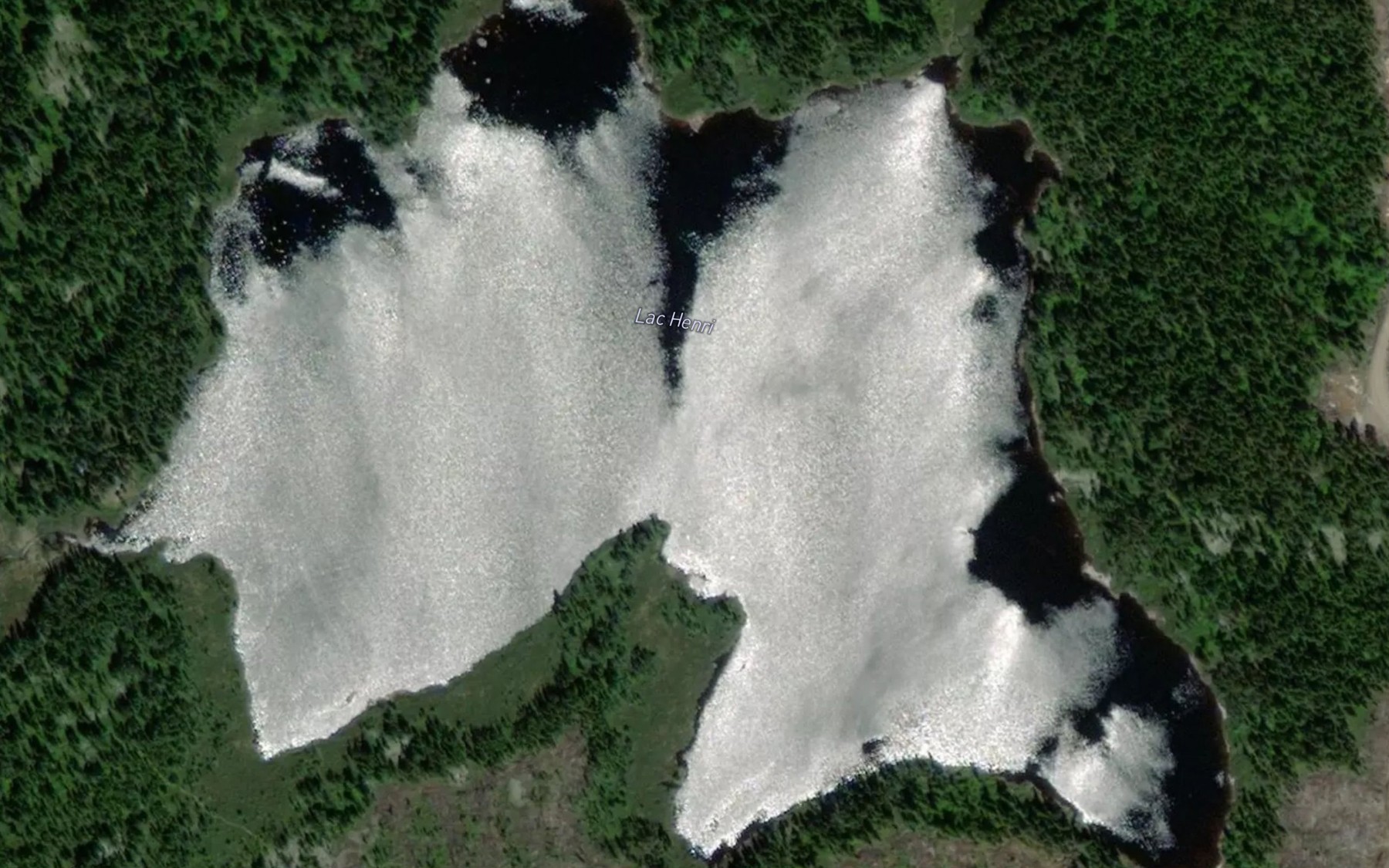 Satellite map of the Lac Henri