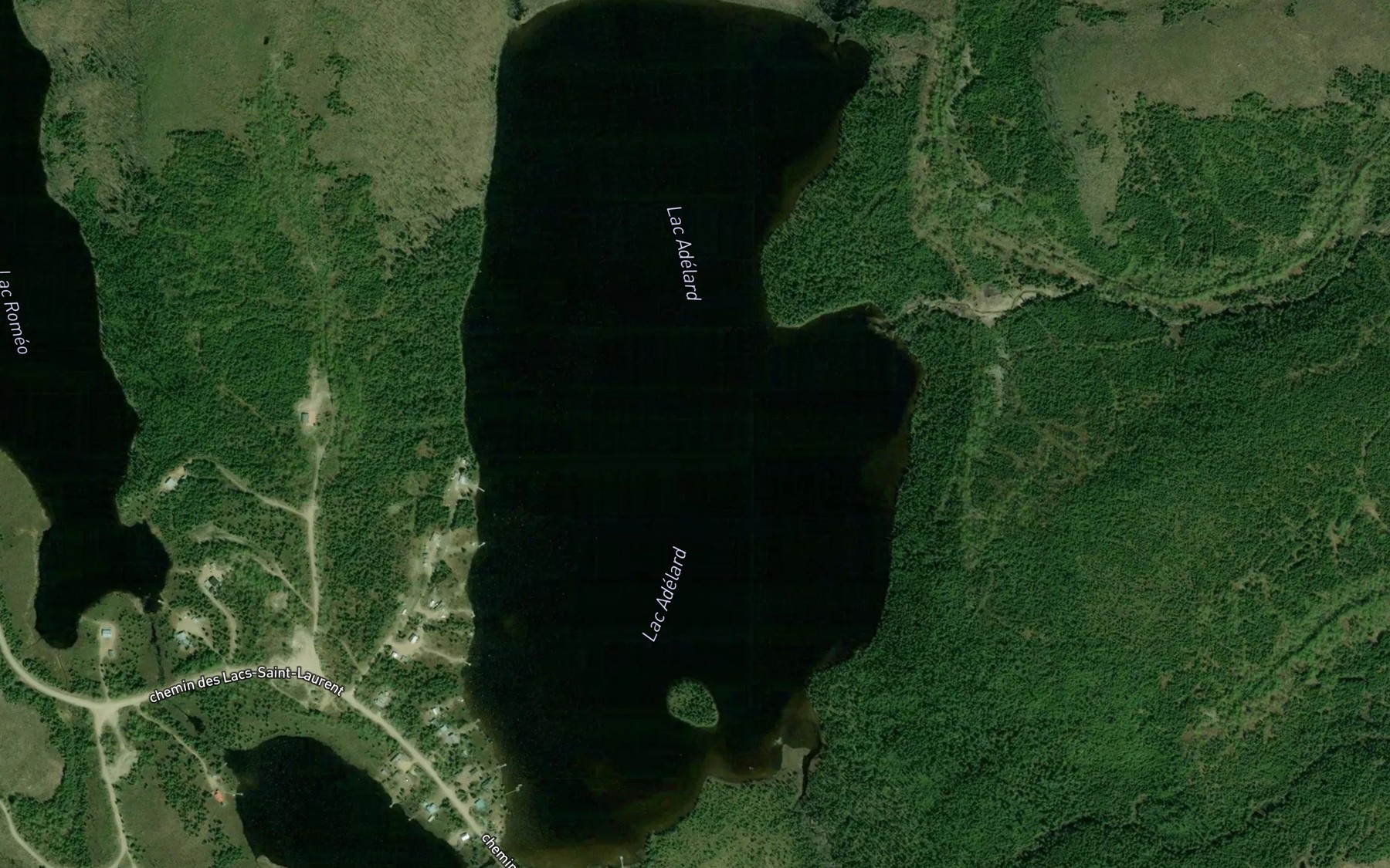Satellite map of the Lac Adelard