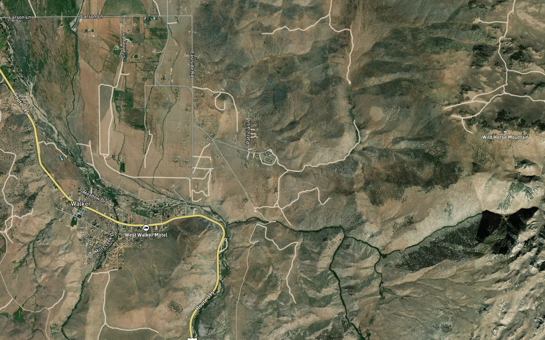 Satellite map of the Spring Creek