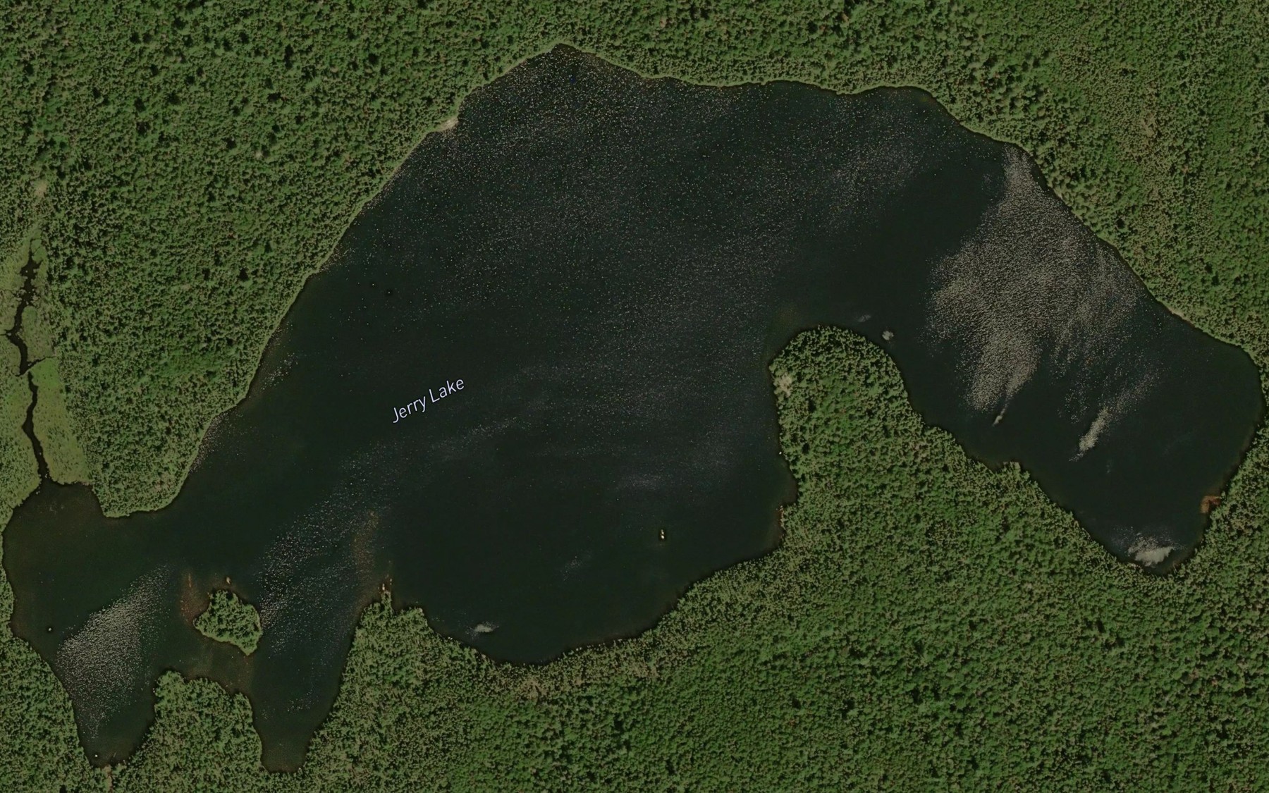 Satellite map of the Jerry Lake