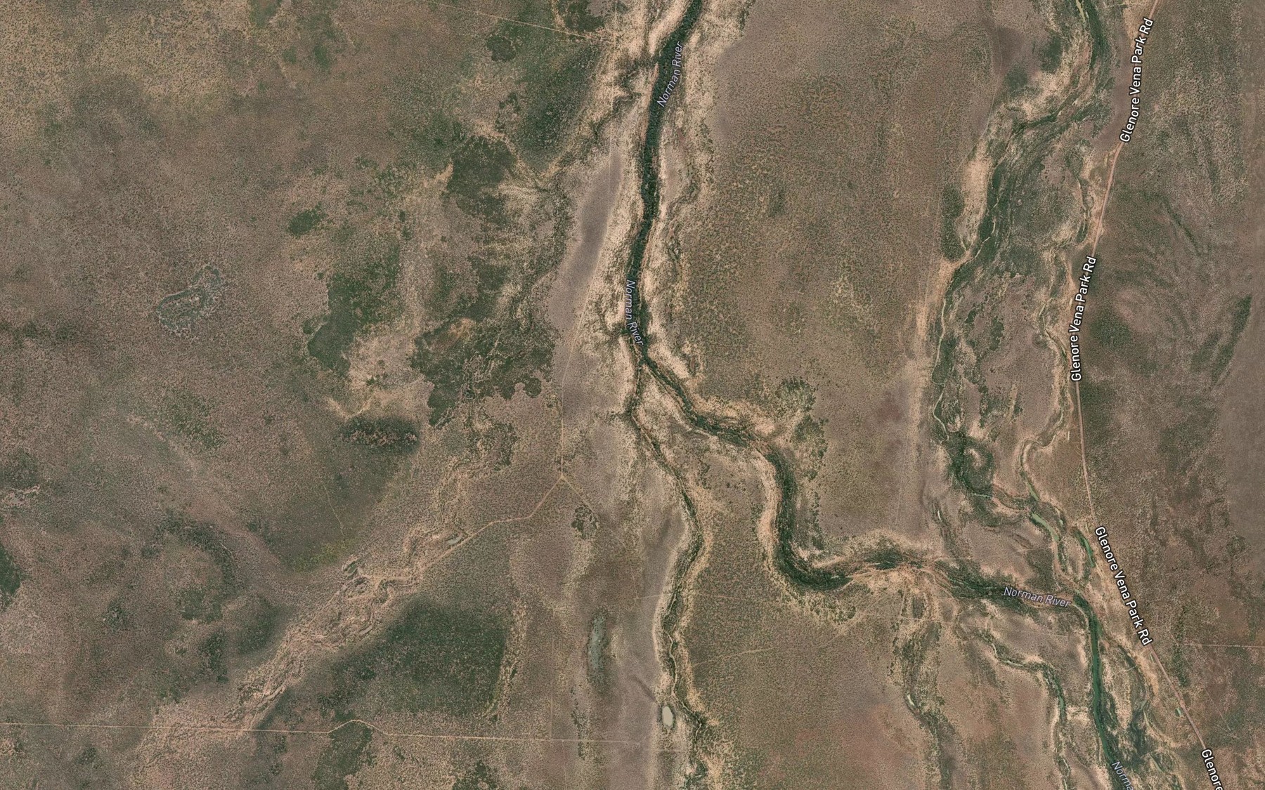 Satellite map of the Brown Creek