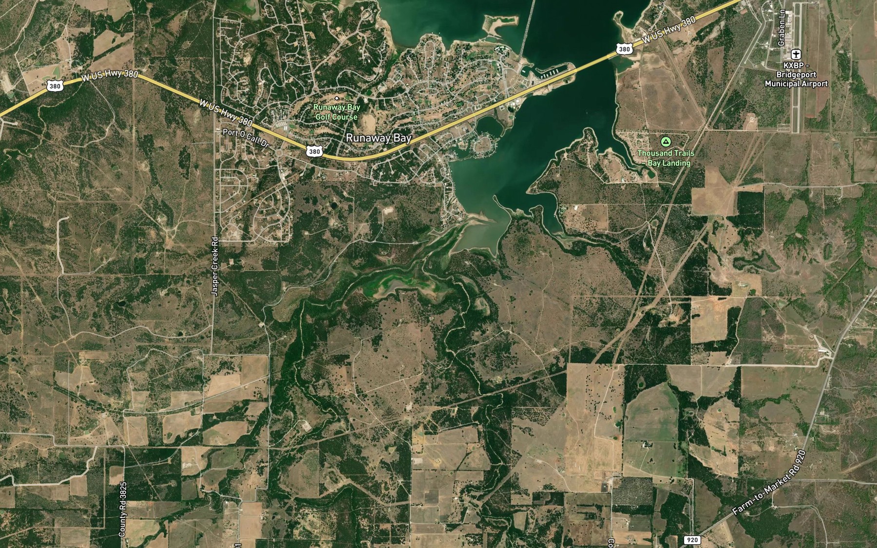 Satellite map of the Willow Creek