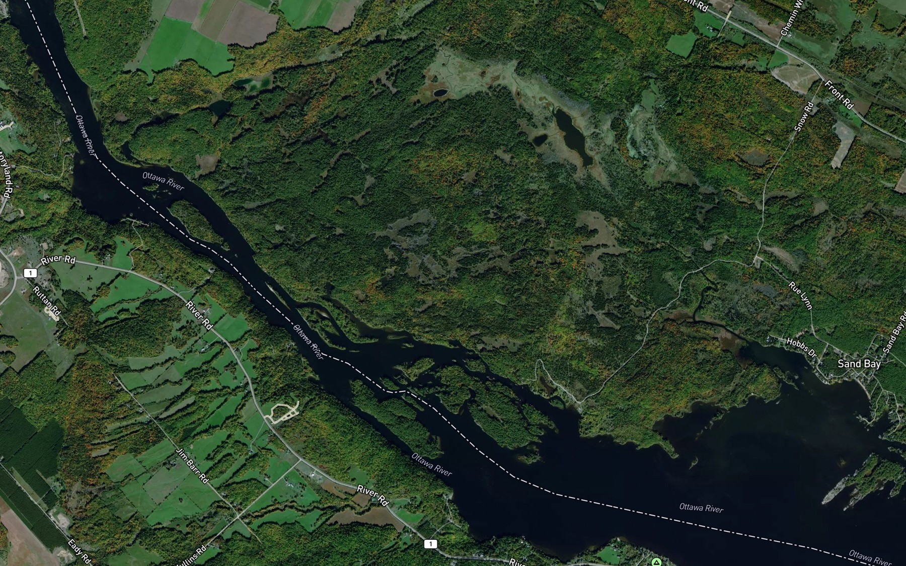 Satellite map of the Baie a Crawford