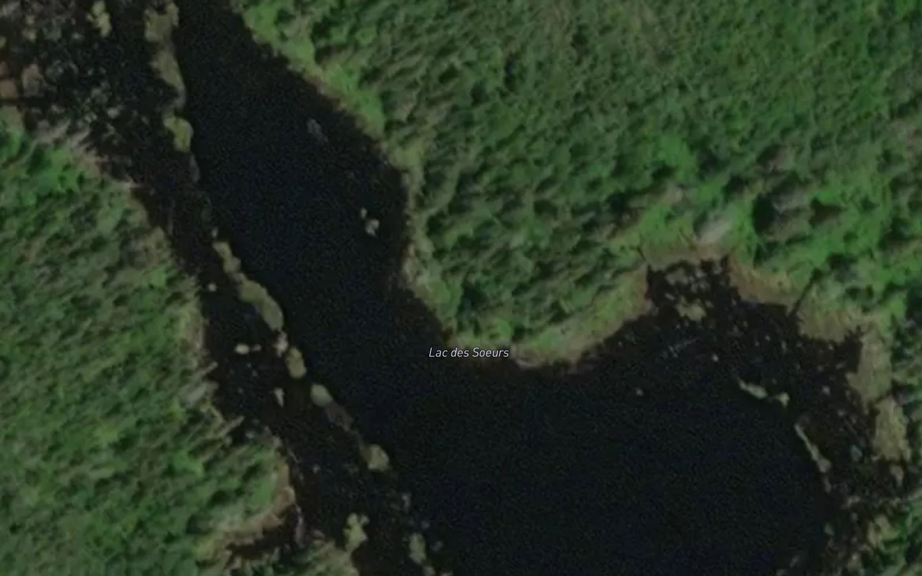 Satellite map of the Lac des Soeurs