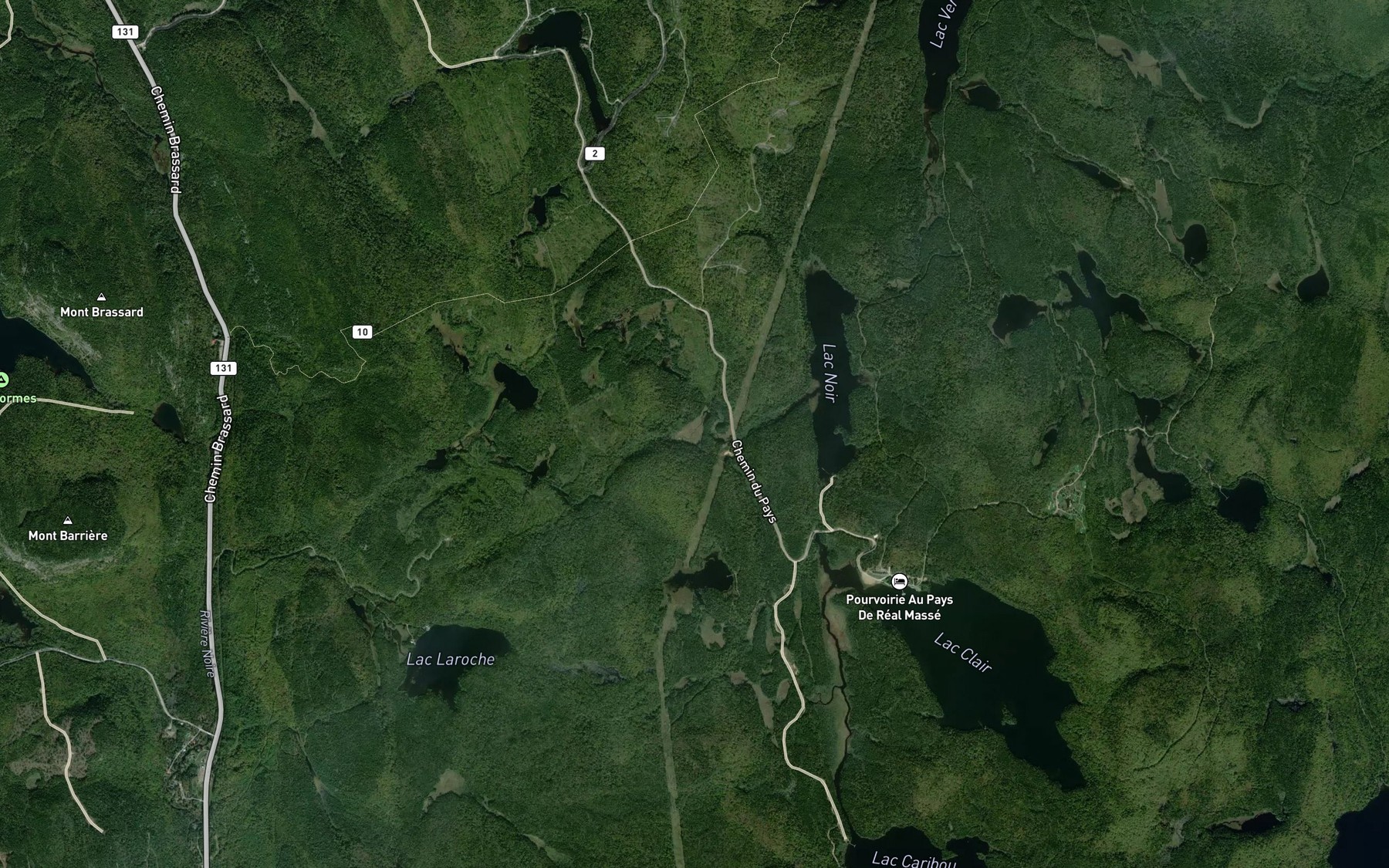 Satellite map of the Lac du Heron
