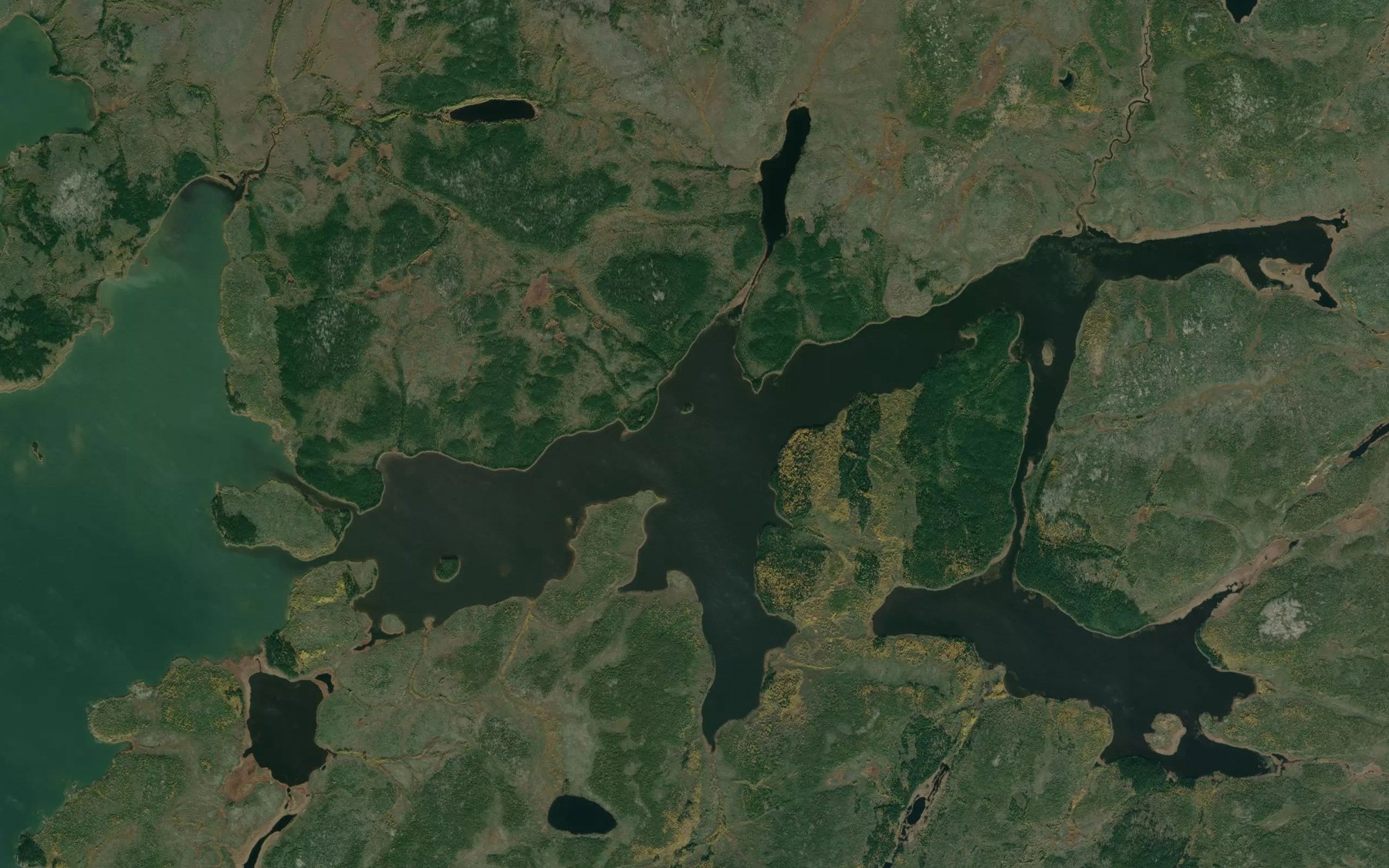 Satellite map of the East Bay